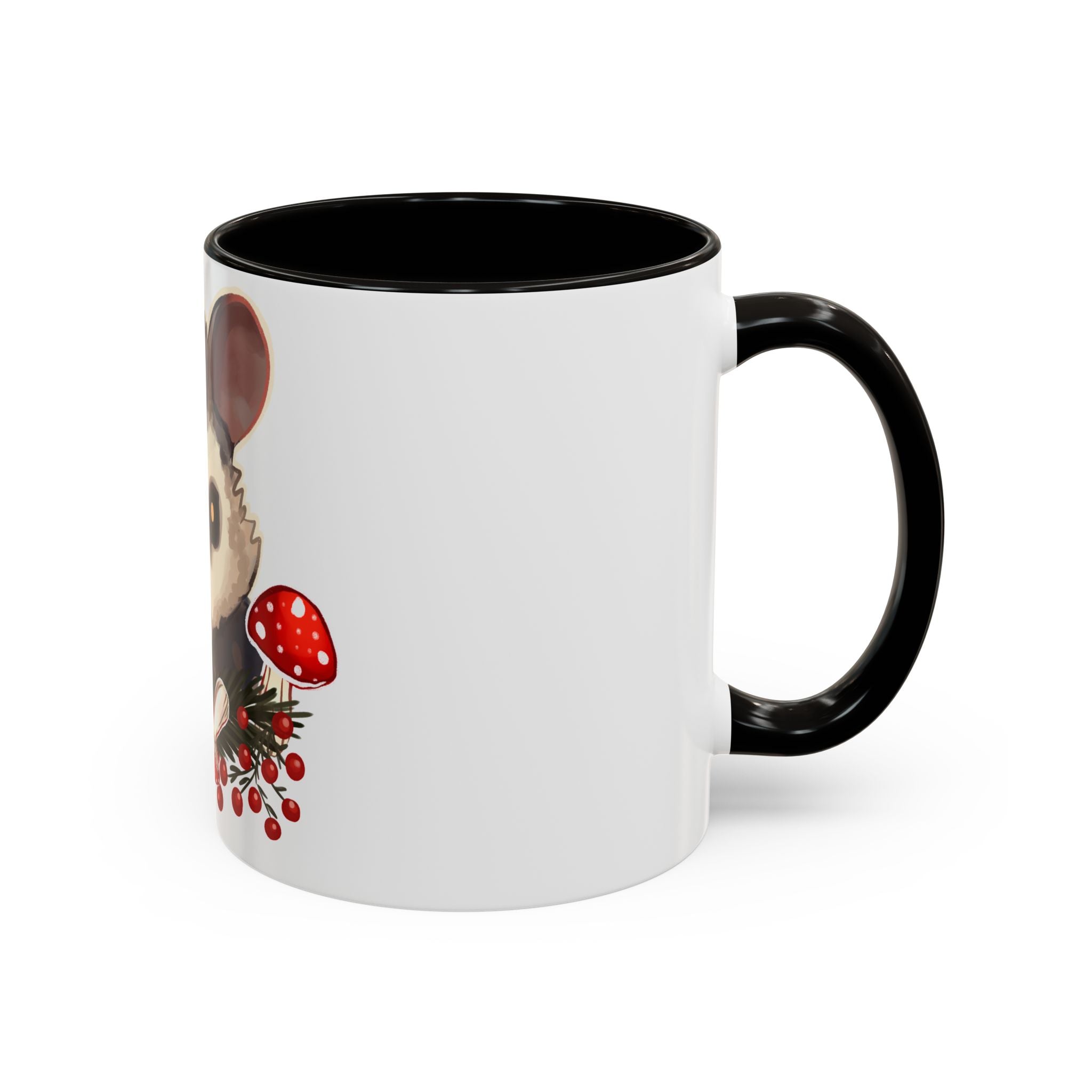 Cottage Possum Coffee Mug - 11oz & 15oz, Whimsical Floral Design for Nature Lovers