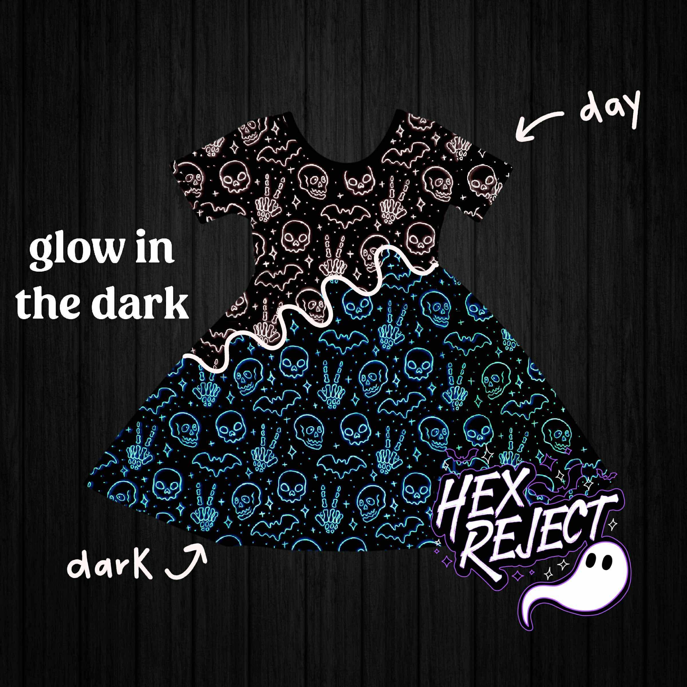 Spooky Glow twirl dresses 2T - 3XL