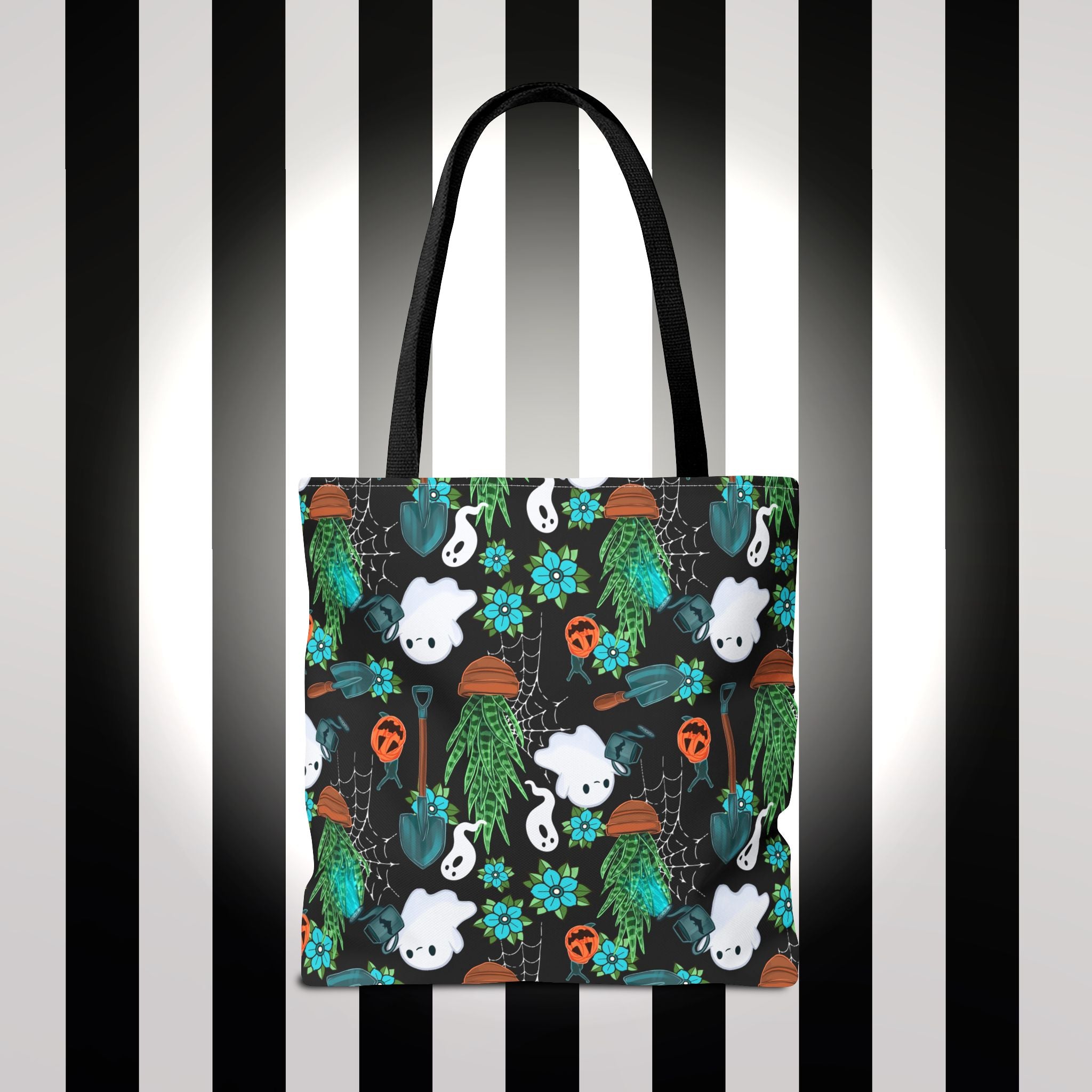 Haunted Garden Tote Bag — Cute Spooky All-Over-Print Reusable Shopper