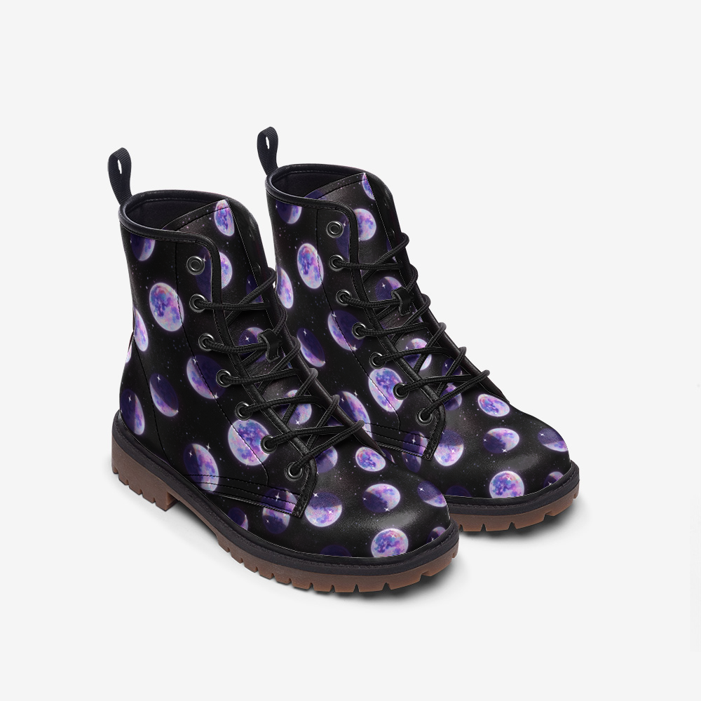 Whimsical Moons - Casual Leather Lightweight boots MT