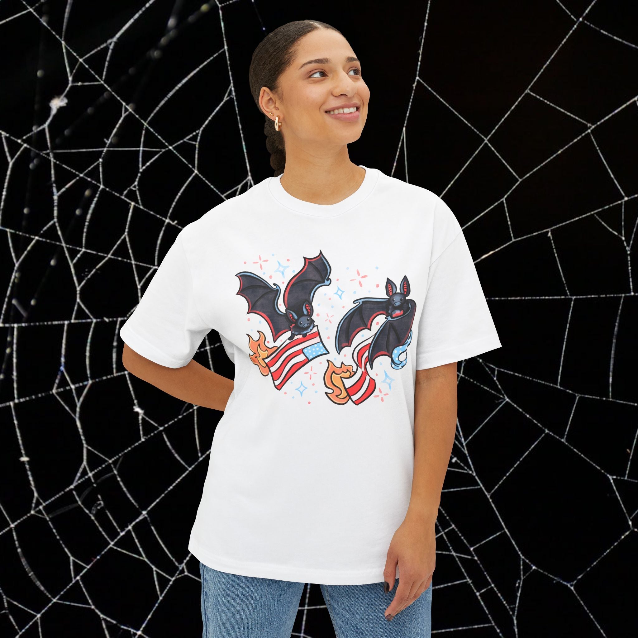 Batty & Burning - Unisex Relaxed Boxy Tee
