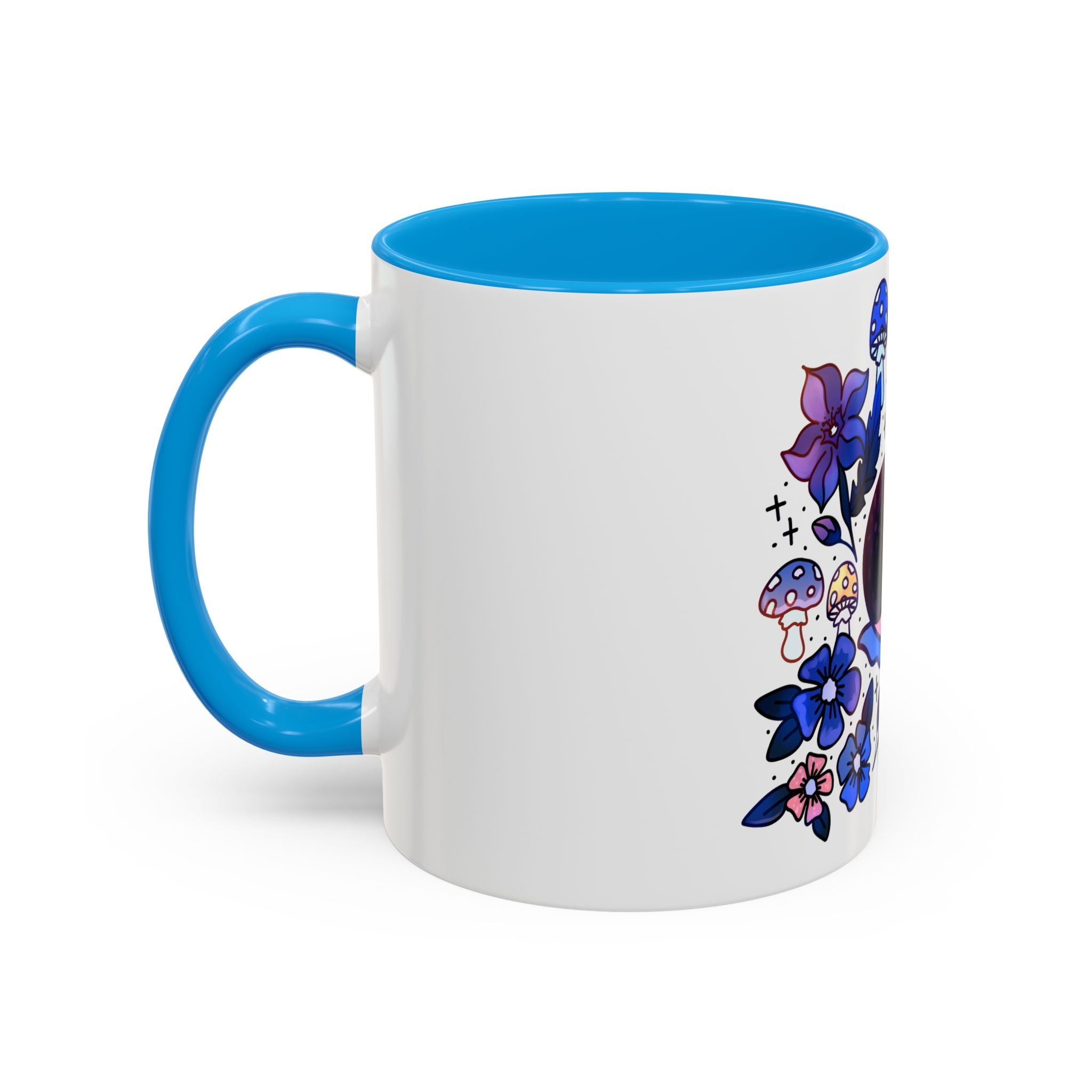 Moonshell Garden Coffee Mug - 11oz & 15oz, Whimsical Floral Design for Nature Lovers