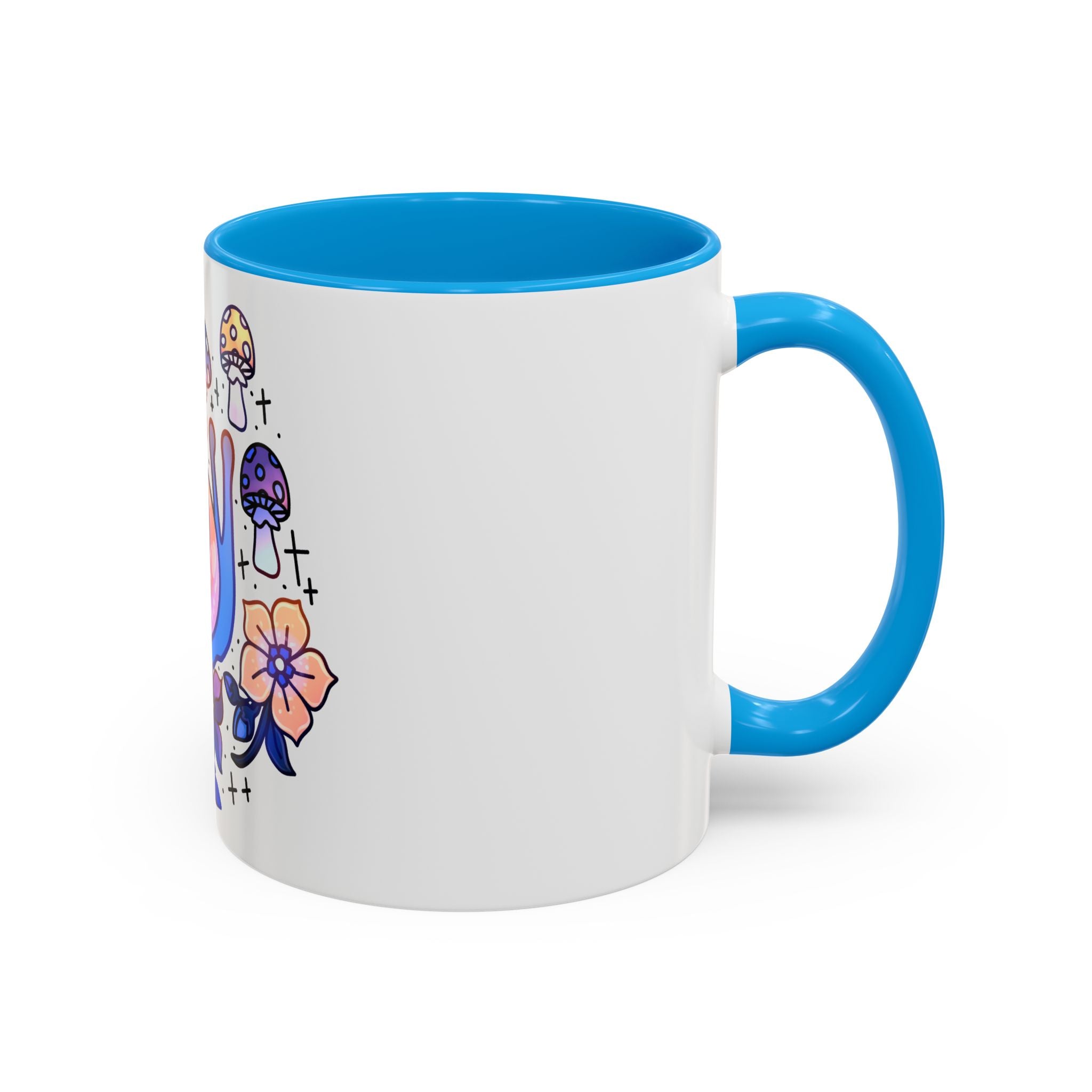 Moonshell Garden Coffee Mug - 11oz & 15oz, Whimsical Floral Design for Nature Lovers