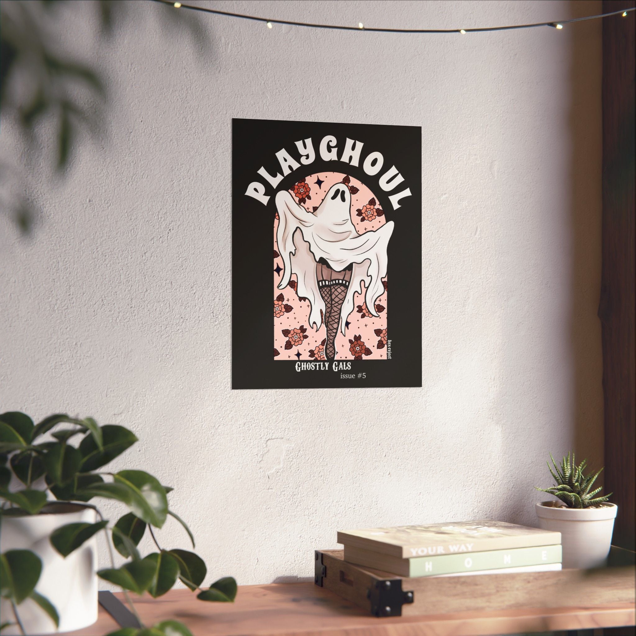 Boodoir Ghost PLAYGHOUL vertical matte poster