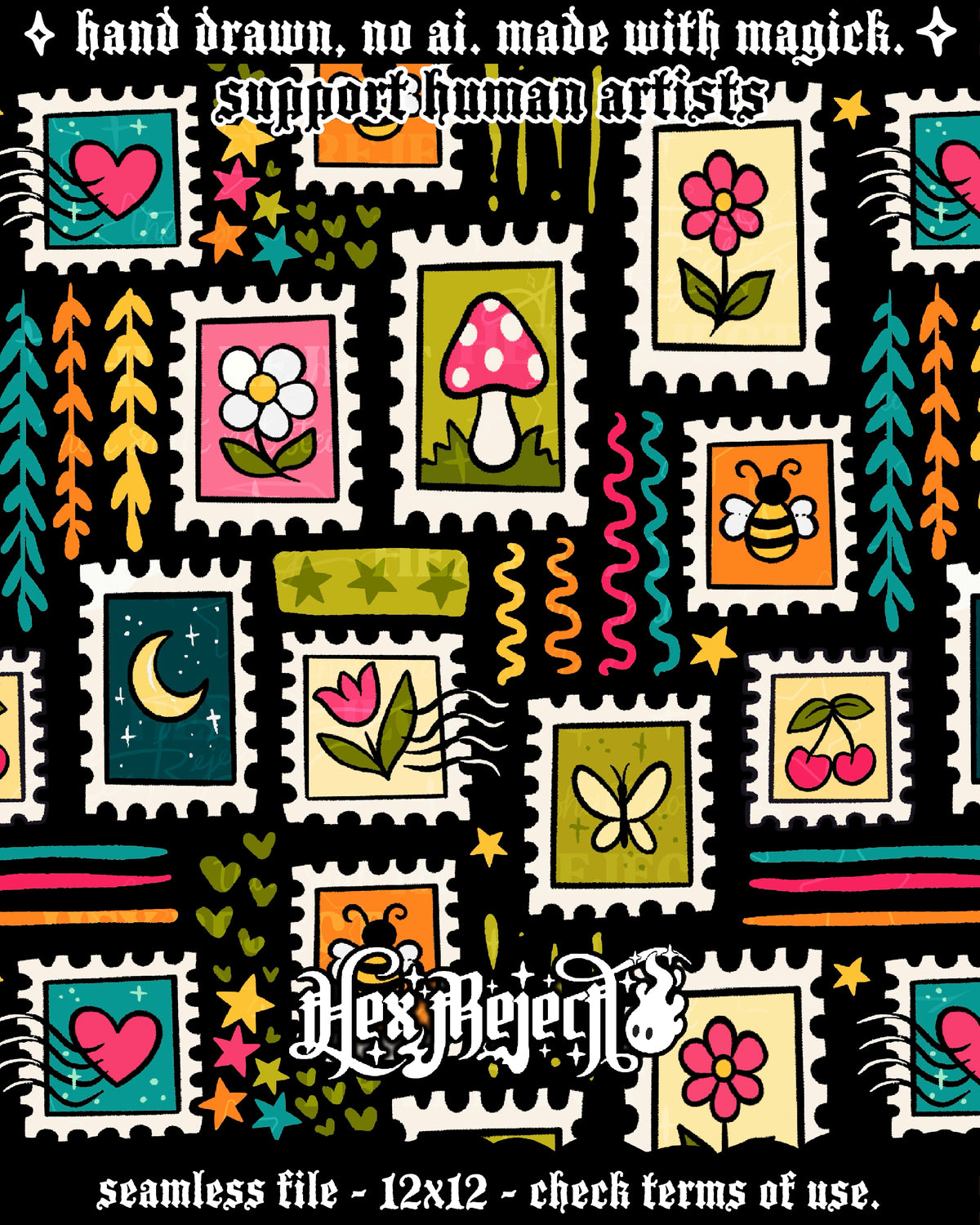 Day Three - Whimsy Stamps : Hextober - Seamless Coord file