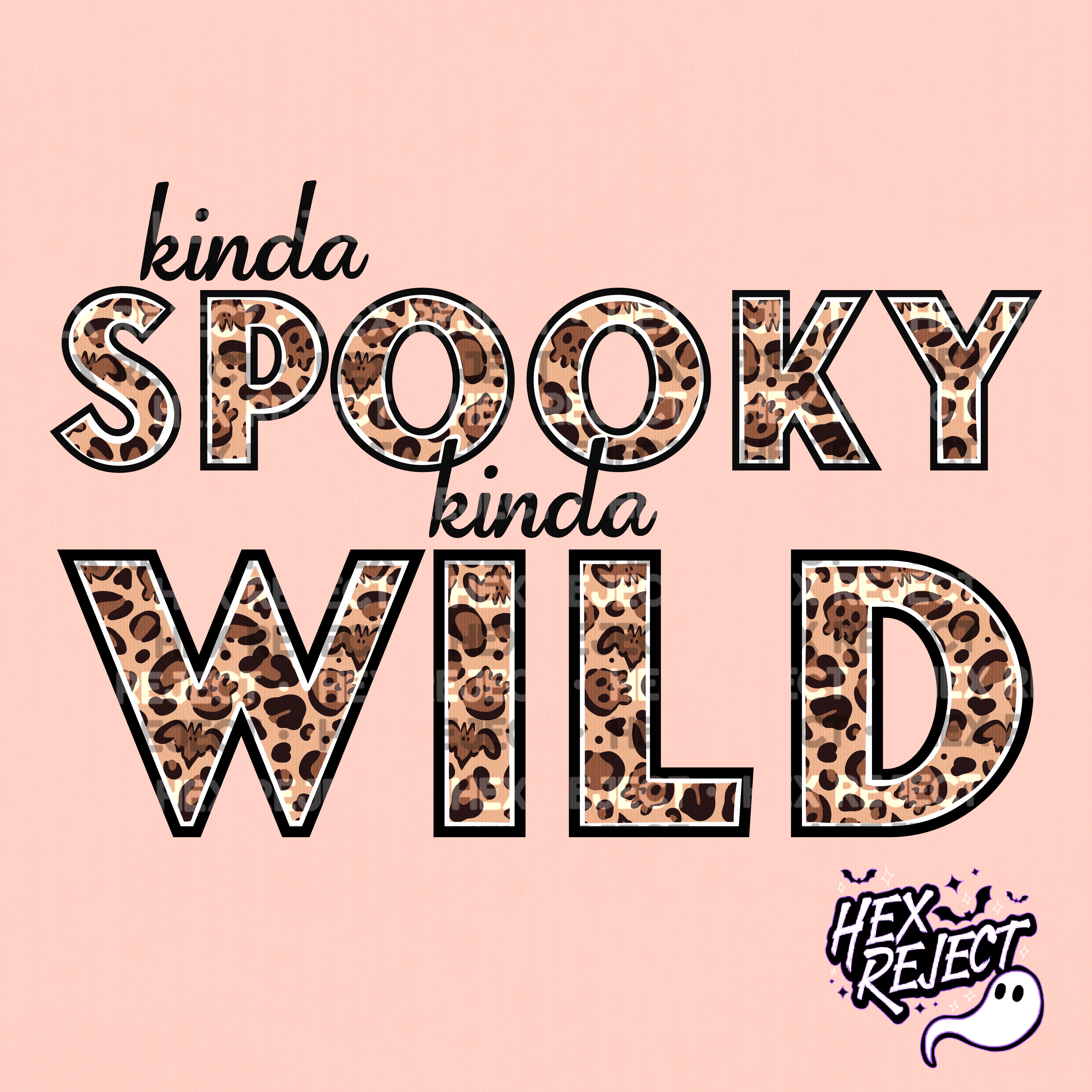 Wild (spooky leopard print) - Seamless & PNG files - Hextober 2025