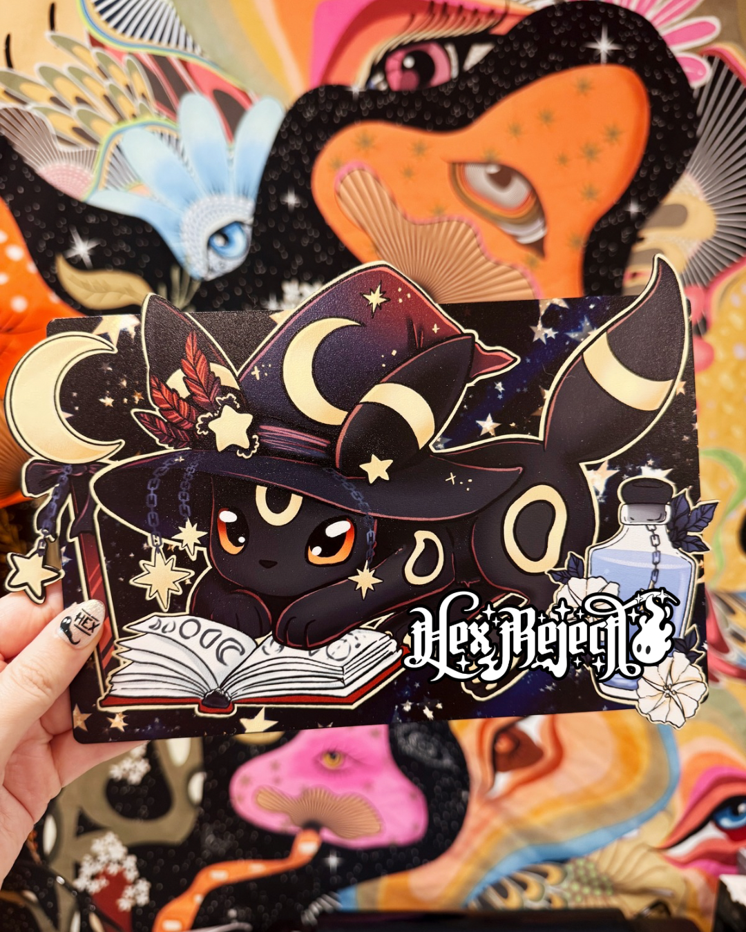 Lunar Witch - Wooden Wall Hanging Art Print