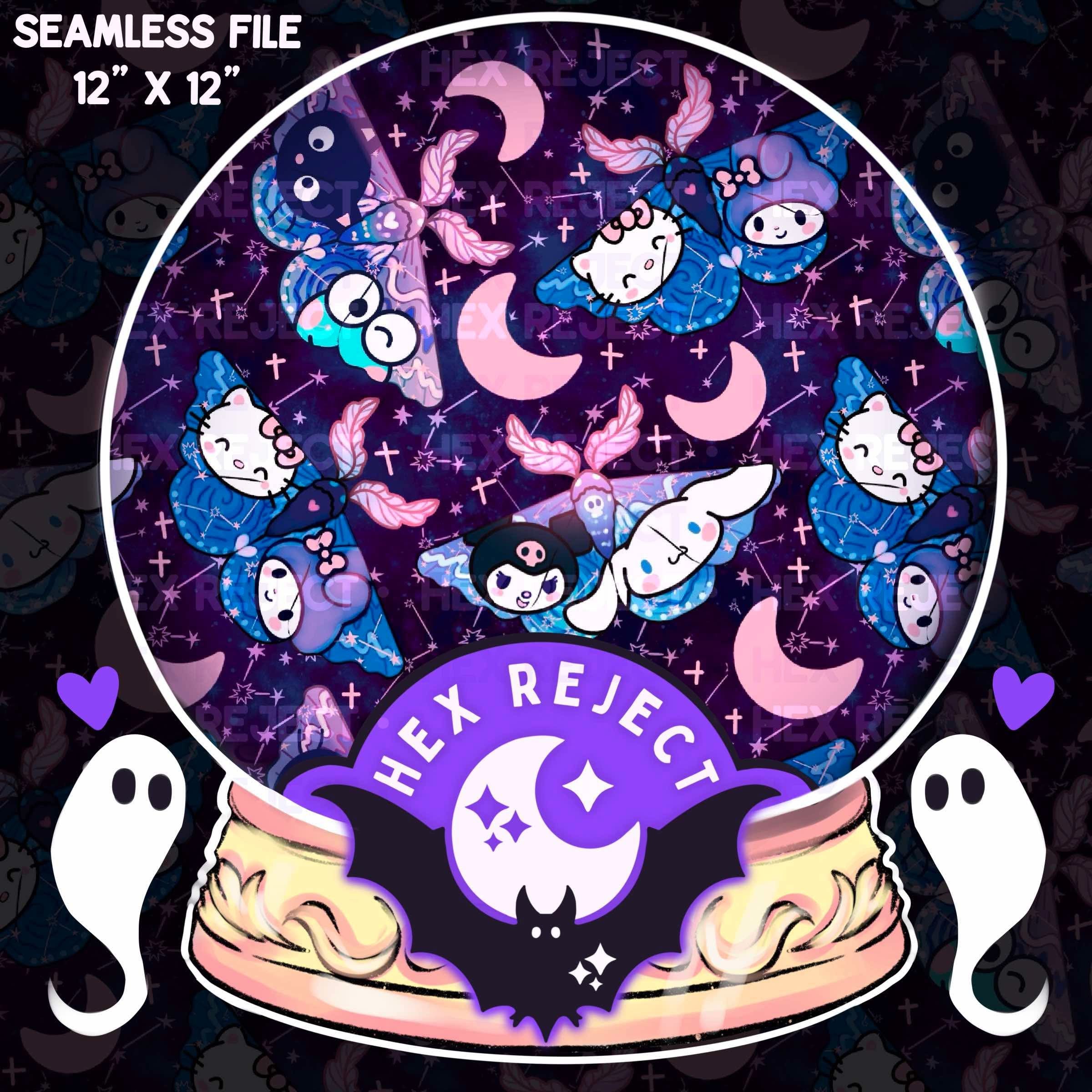 Kitty moths - seamless or png files