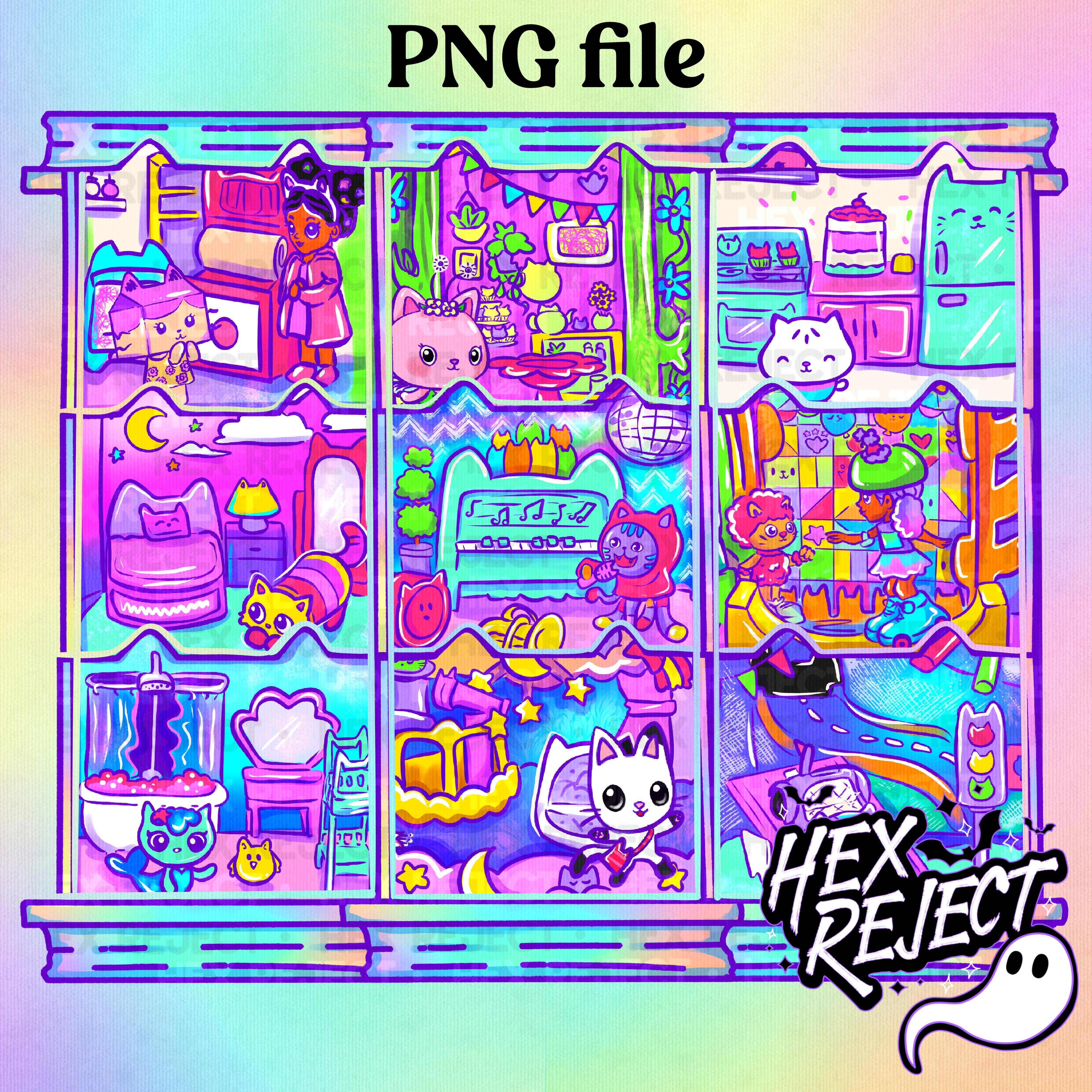 Cat Dollhouse - PNG / Sub file