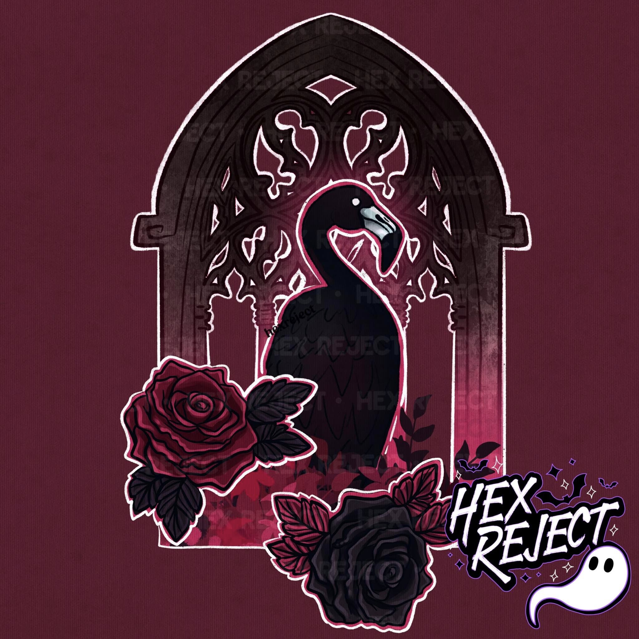Goth Flamingos - PNG / Sub file