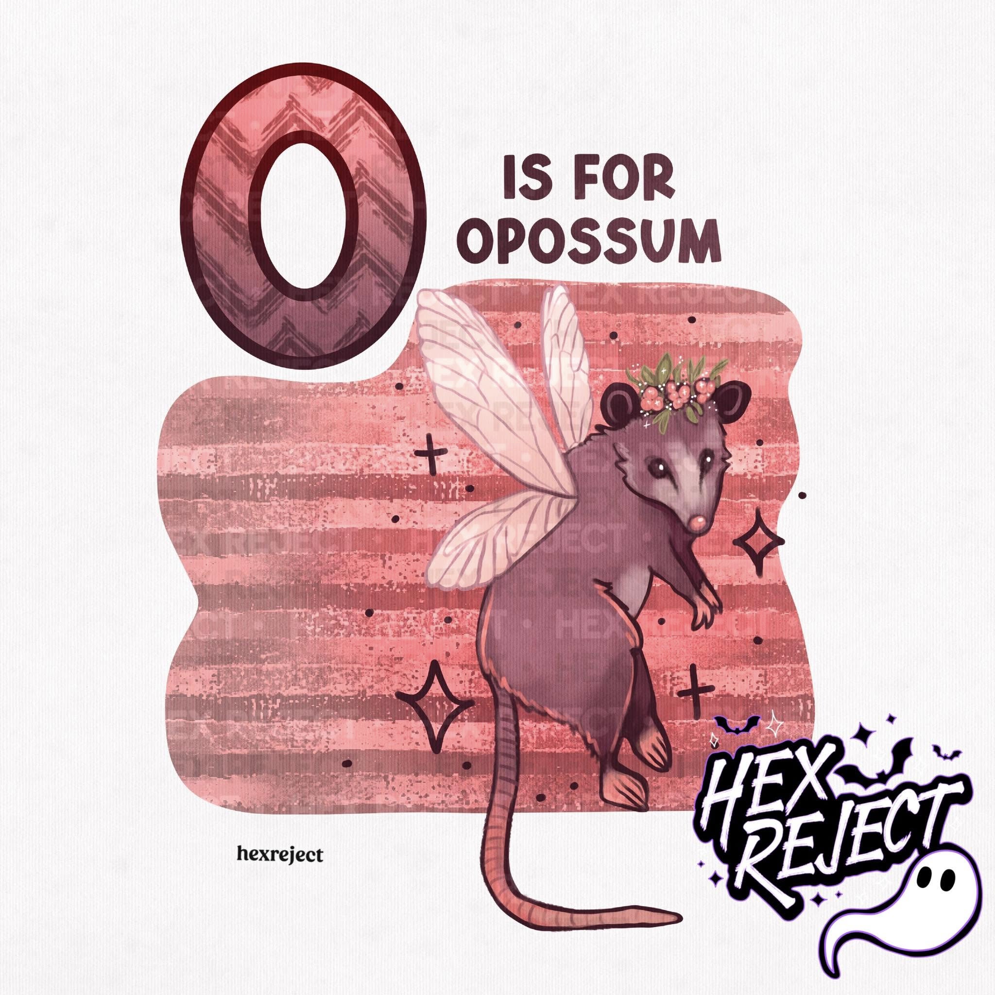 O is for Opossum - PNG / Sub file