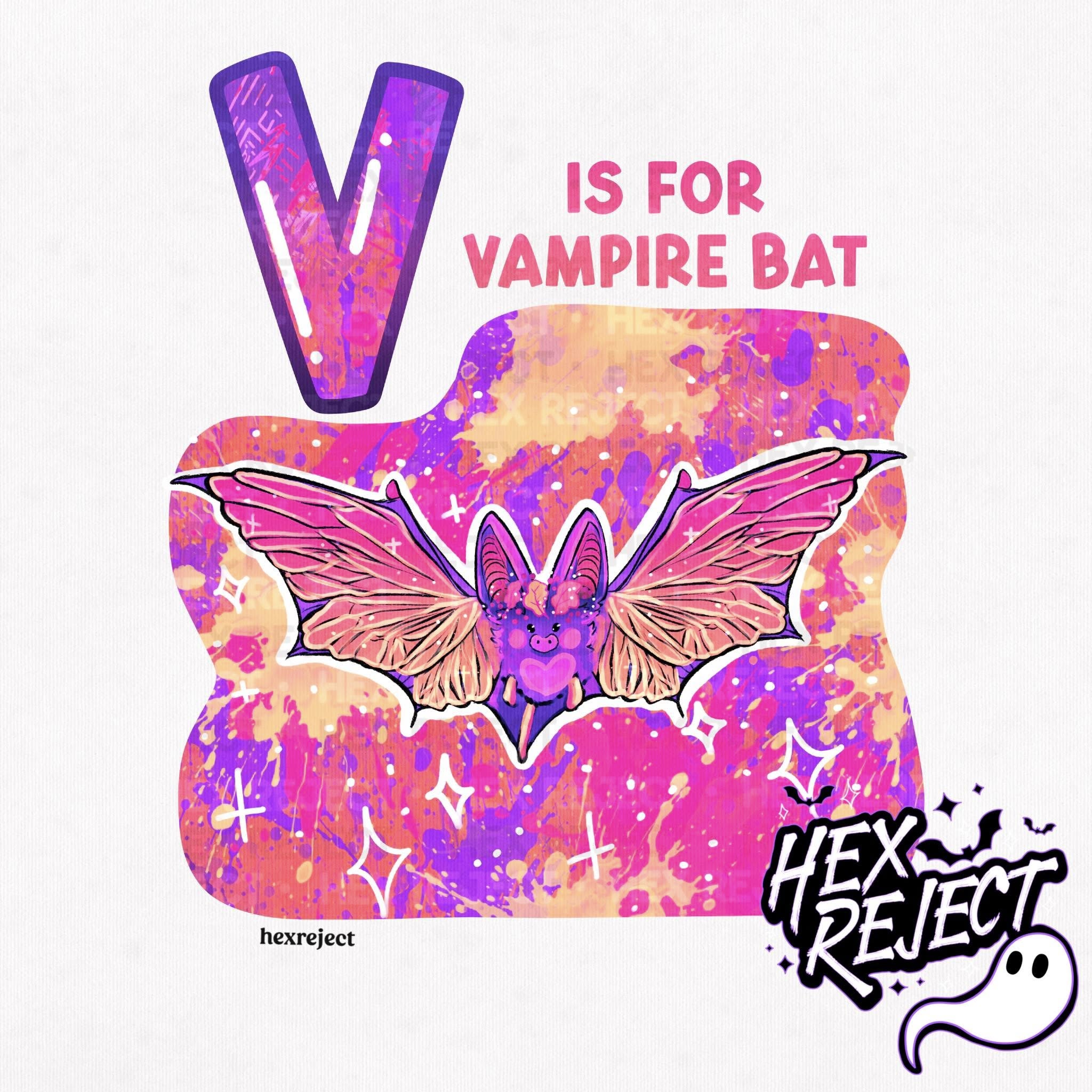 V is for Vampire Bat - PNG / Sub file