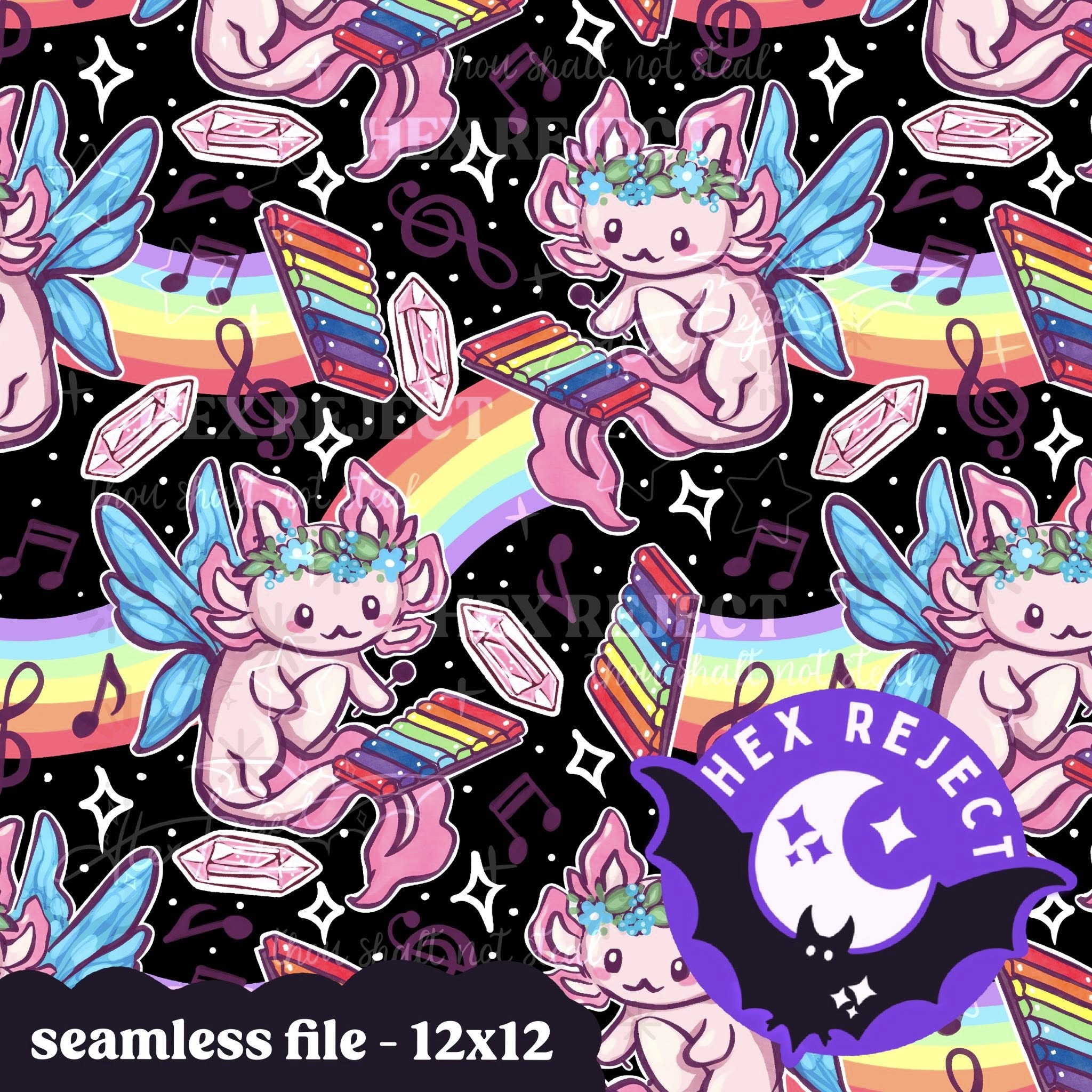 Fae aXolotl playing Xylophone - Seamless file