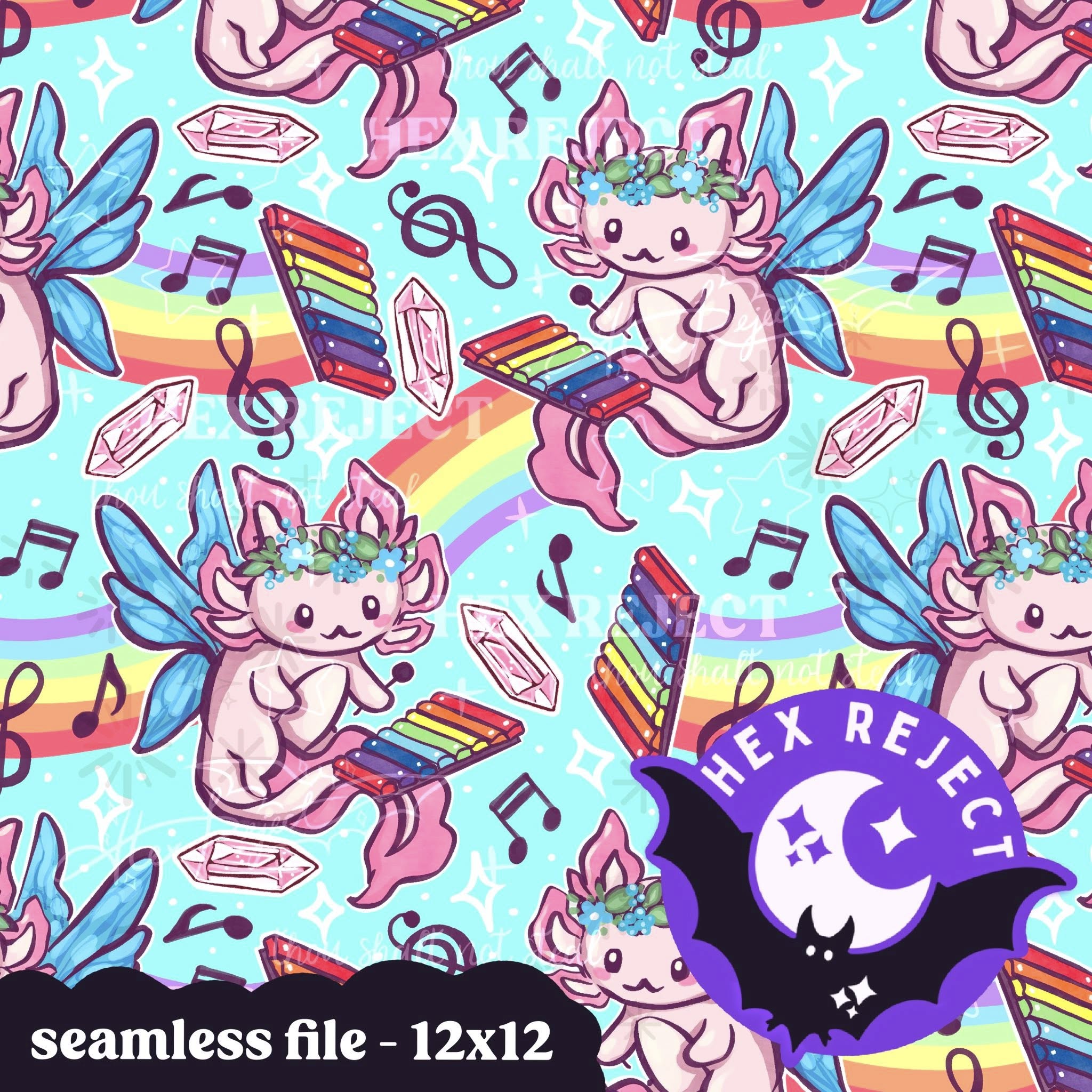 Fae aXolotl playing Xylophone - Seamless file