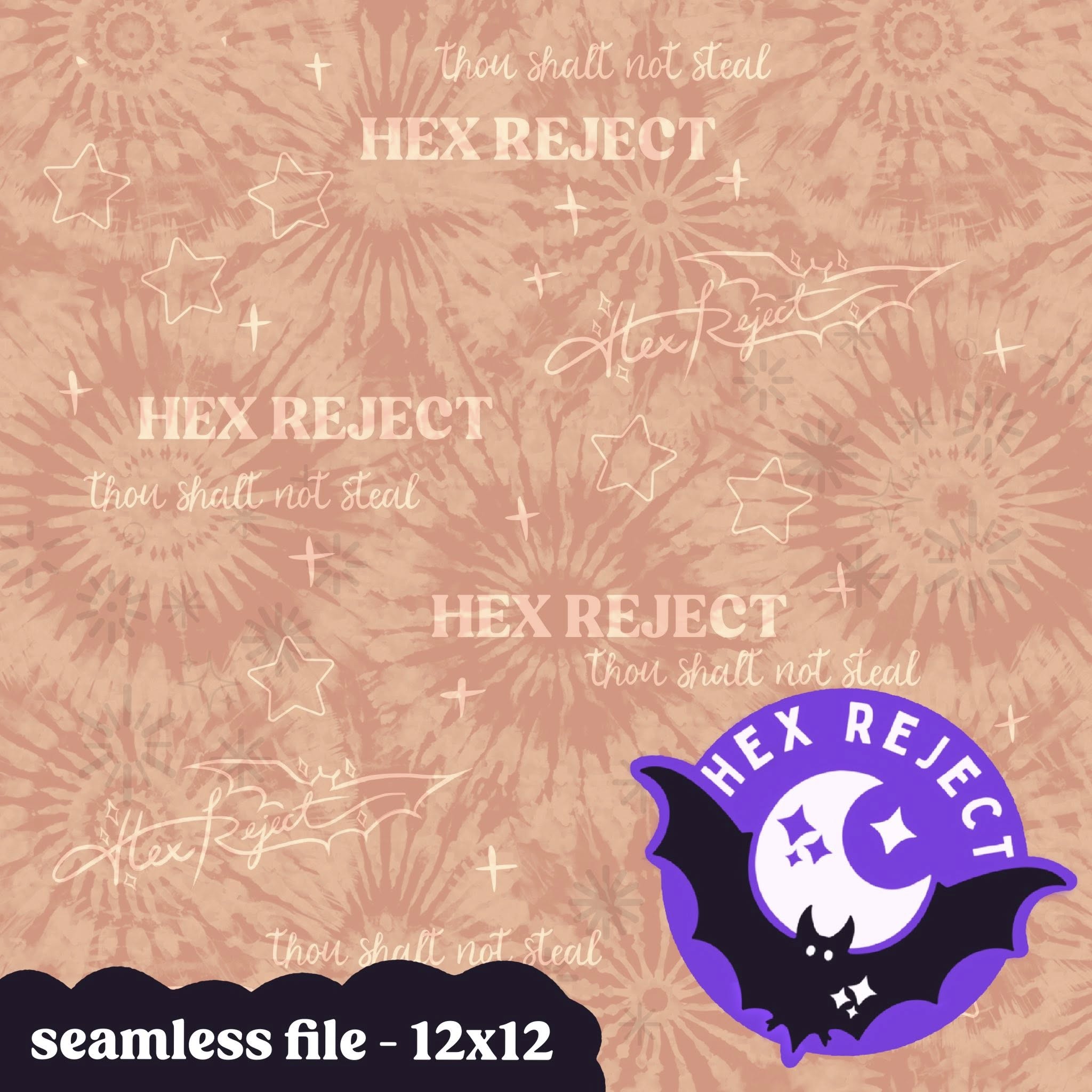 Tie Dye Sunflower Skull Coord - Seamless file