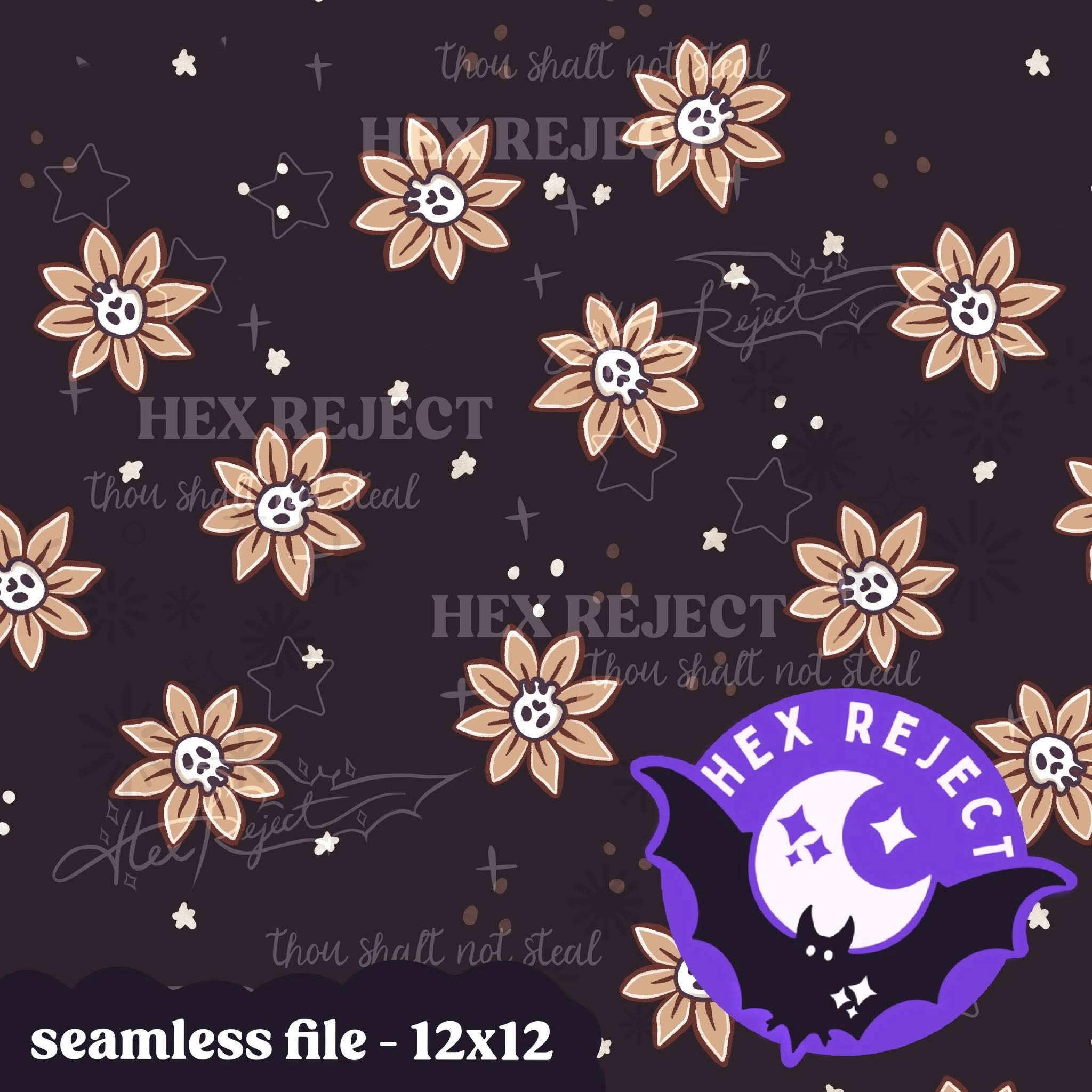 Skull Sunflower Coord - Seamless file