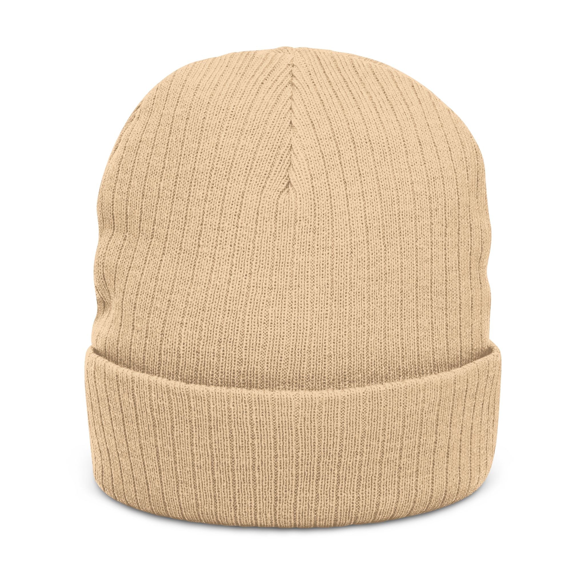 Moon Phases Ribbed Knit Beanie – Stylish Embroidered Cap for All Seasons
