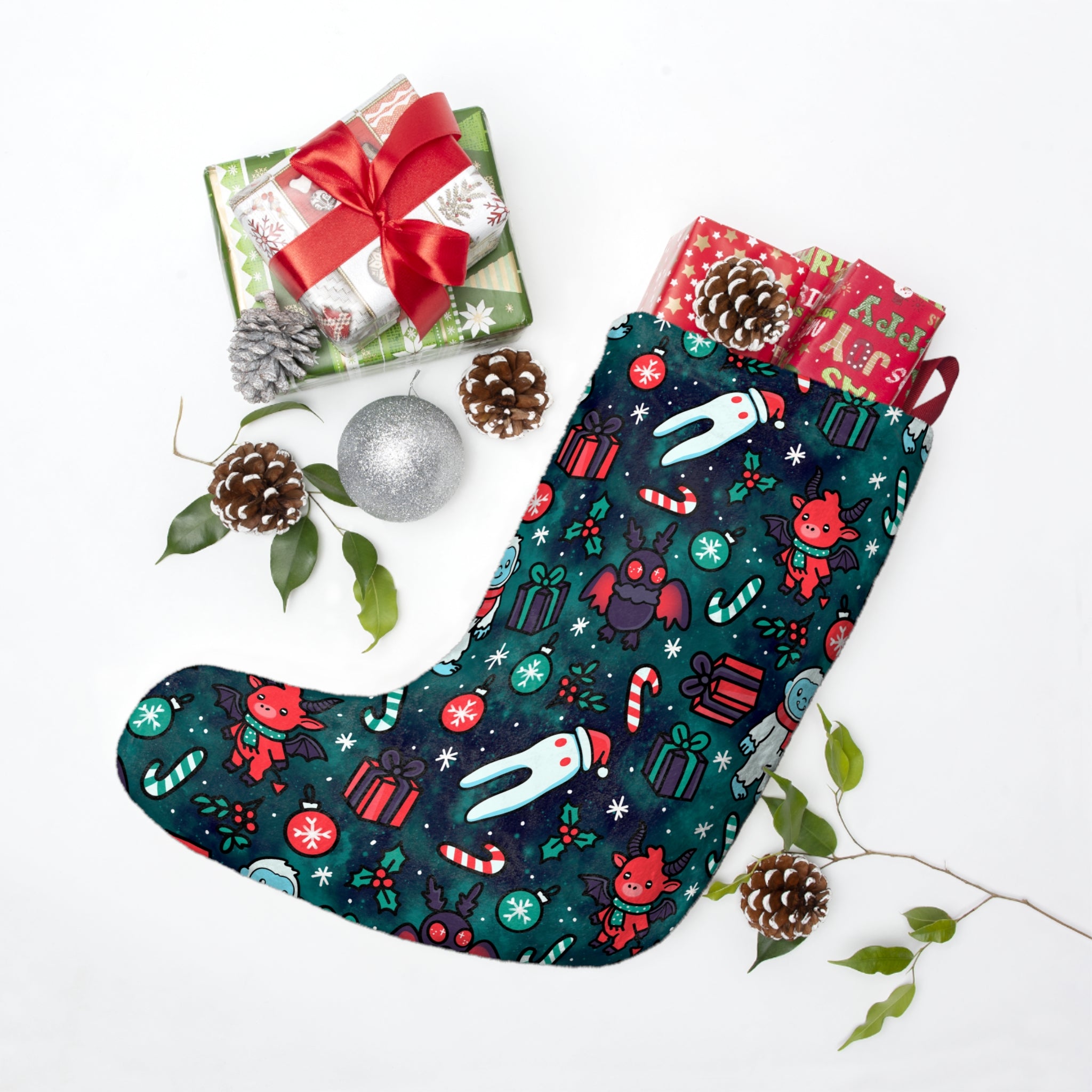 Merry Cryptid Stockings | Fun Holiday Decor, Unique Gift, Christmas Party Accessories, Advent Calendar, Kids' Joy