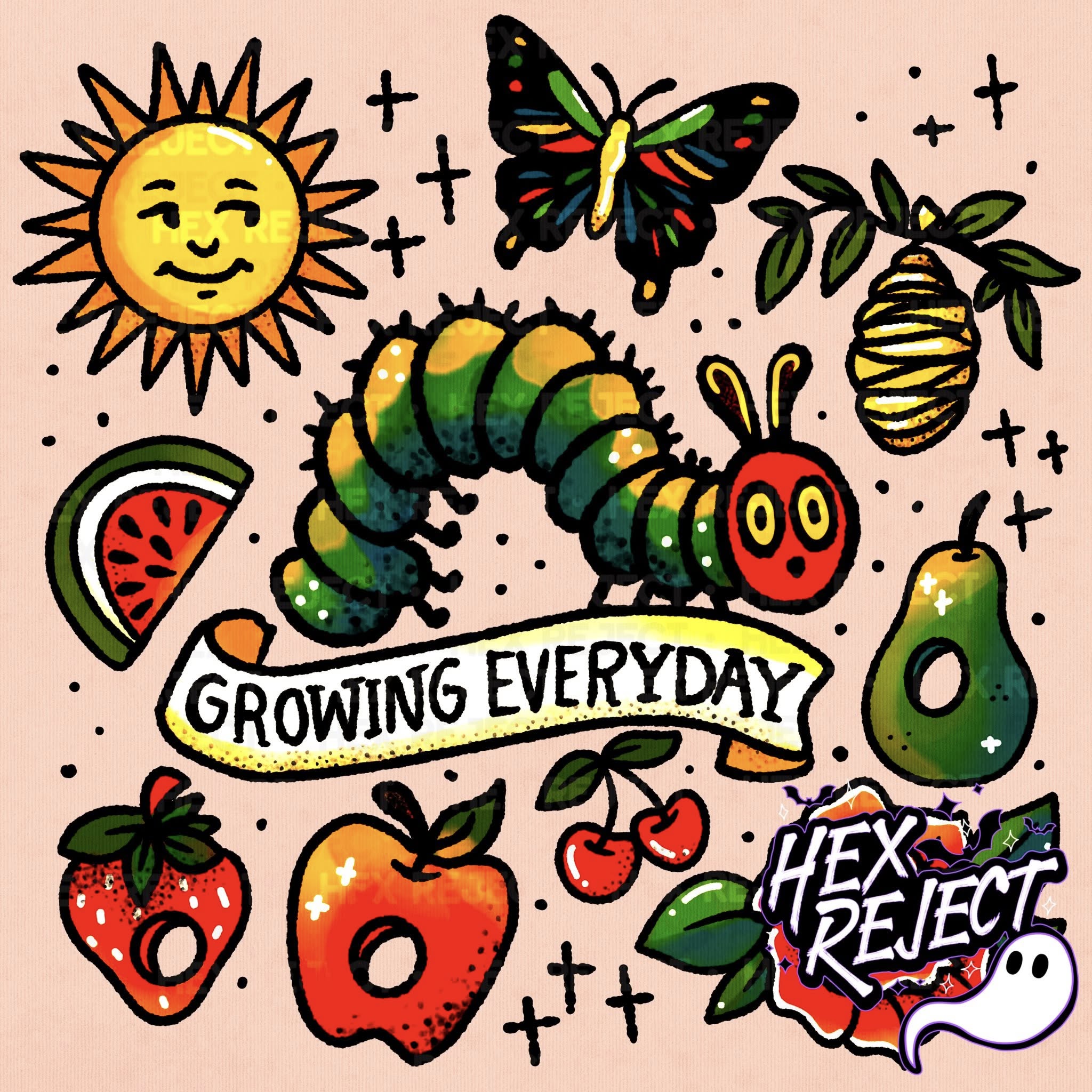 Tattoo Caterpillar - PNG / Sub file