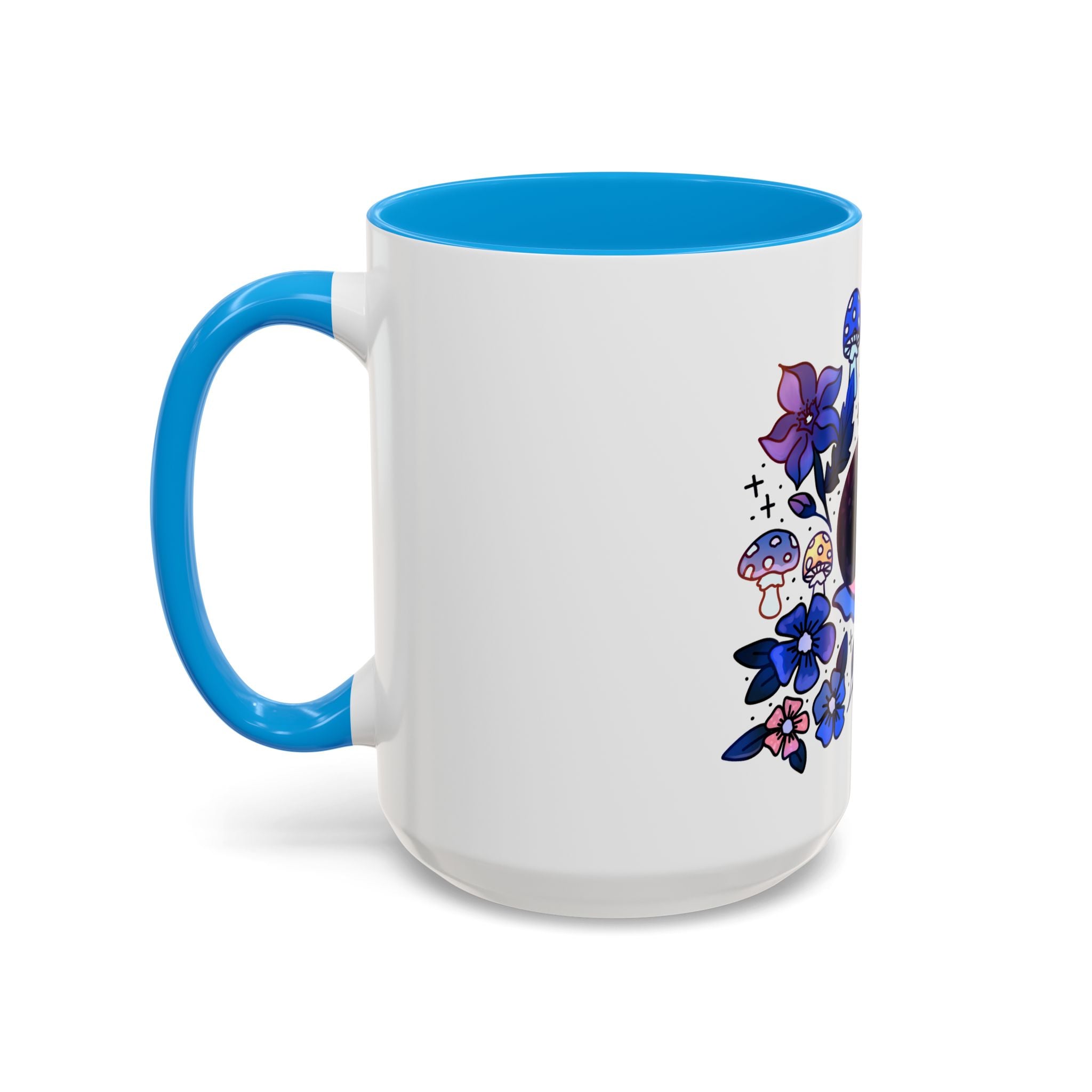 Moonshell Garden Coffee Mug - 11oz & 15oz, Whimsical Floral Design for Nature Lovers