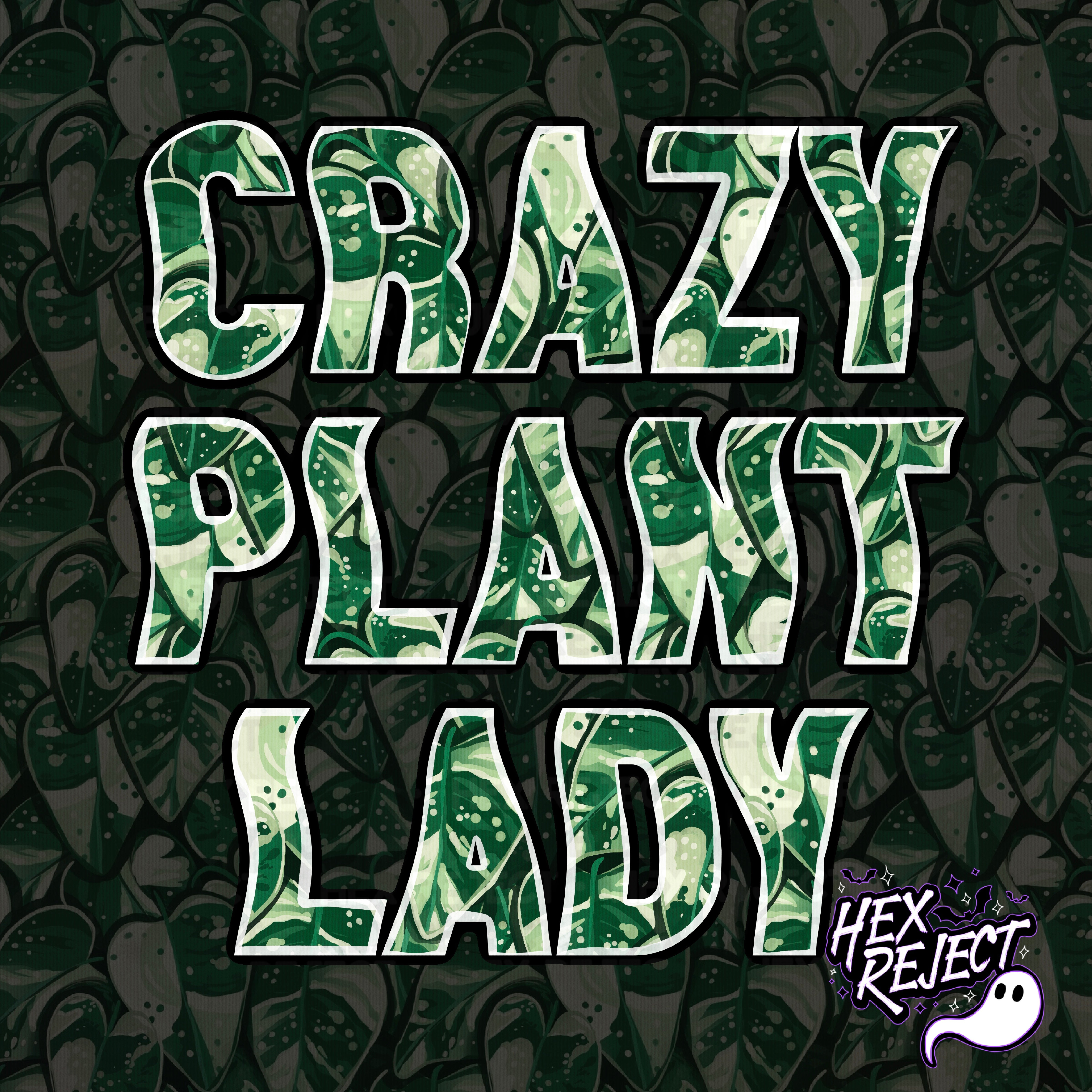 Houseplant - philodendron (variegated) - Seamless & PNG files - Hextober 2025