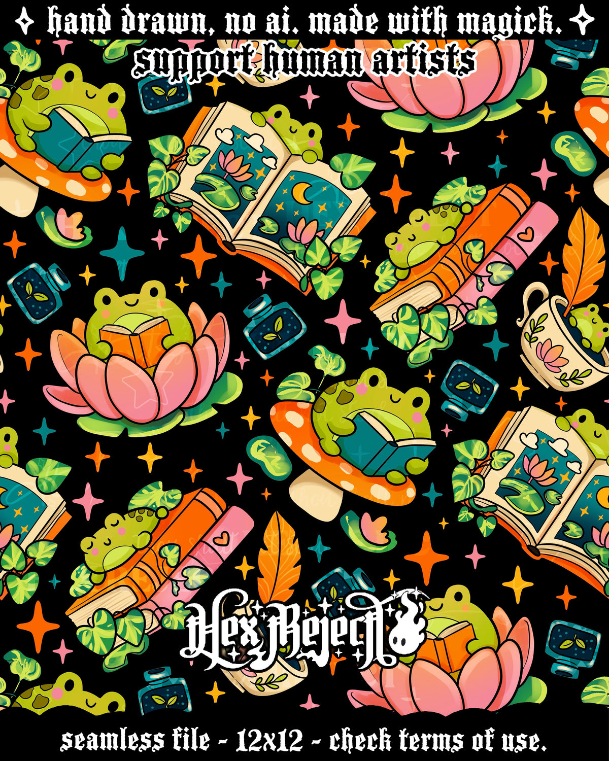 Day Five - Frog : Hextober - Seamless file