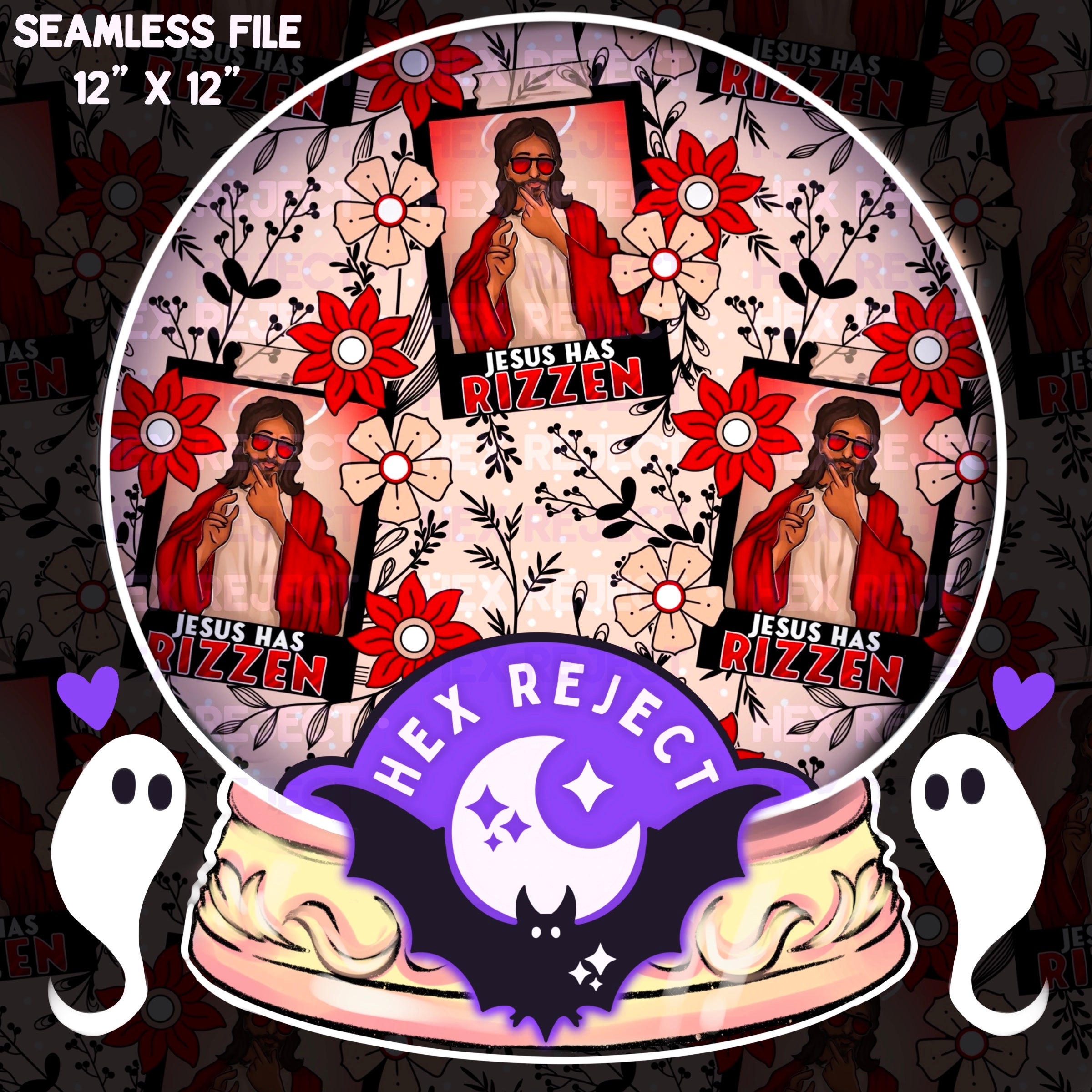 Jesus has rizzen - Seamless file