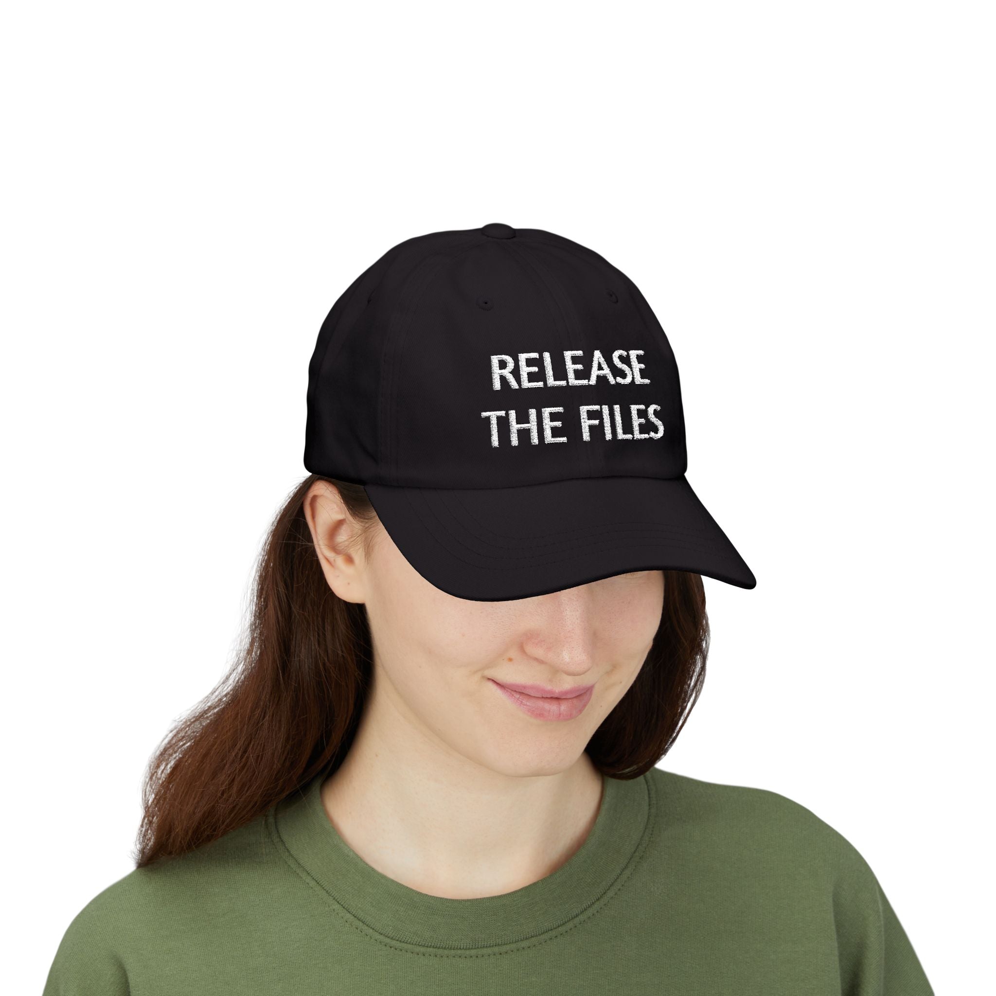 'Release The Files' Classic Hat, Casual Wear, Protest Hat, Adjustable Cap