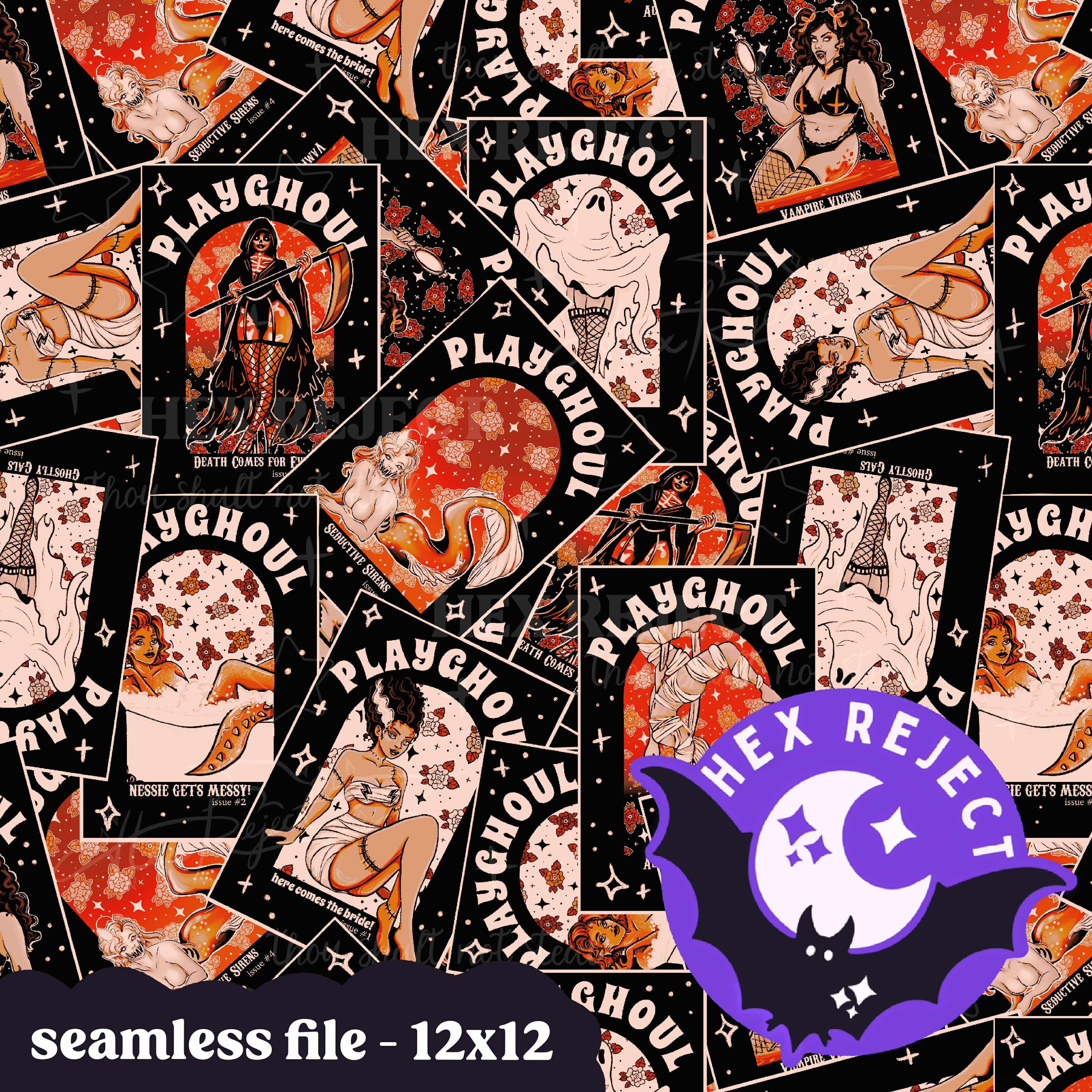 Playghoul Magazine Mashups - SMALL HANDMADE SHOPS ONLY - Seamless file