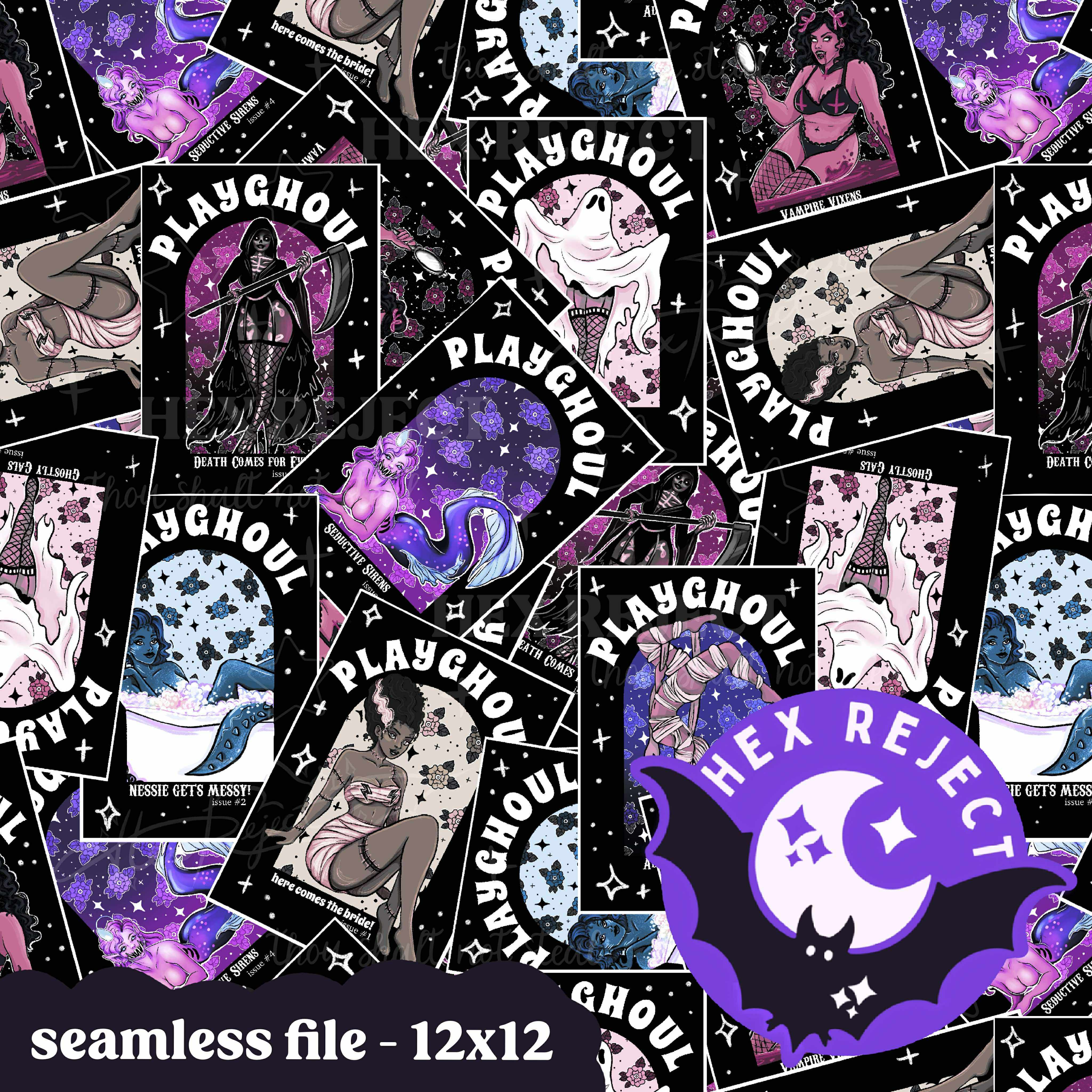 Playghoul Magazine Mashups - SMALL HANDMADE SHOPS ONLY - Seamless file