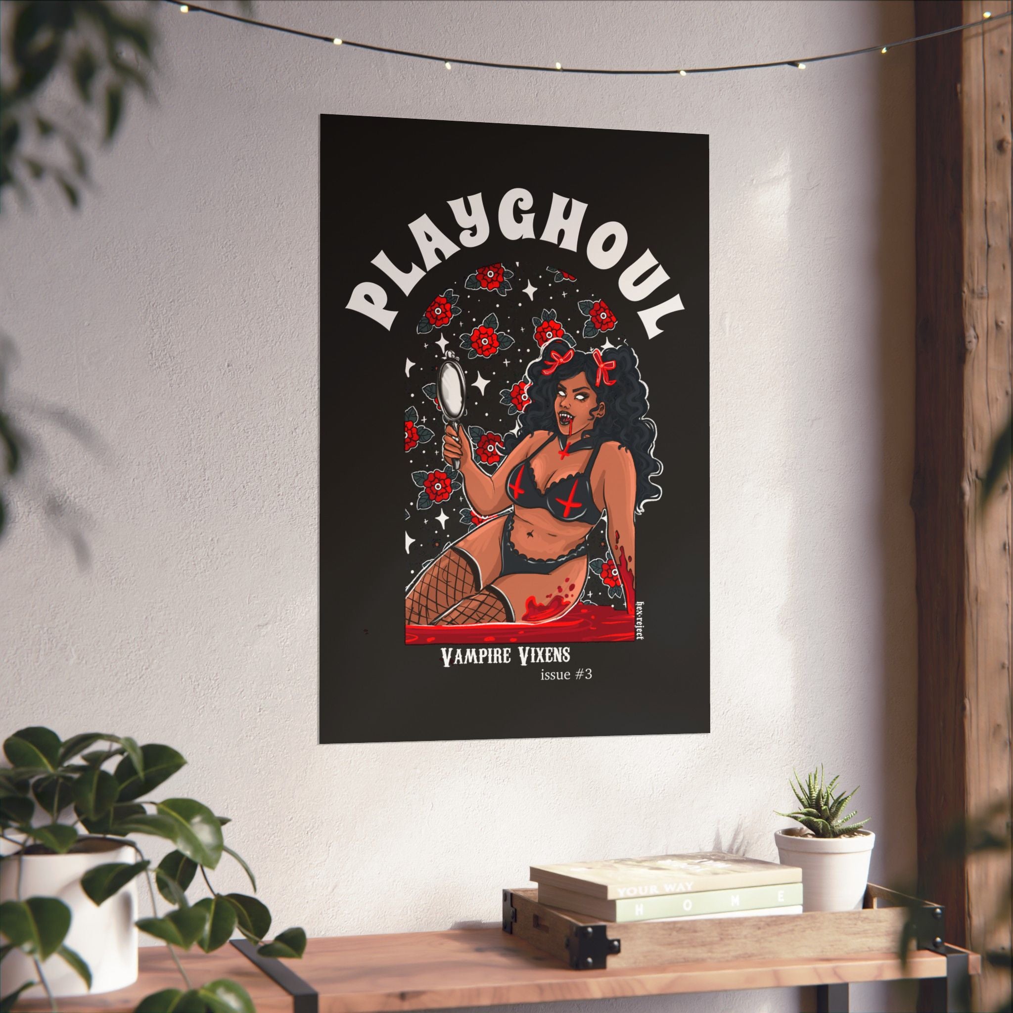 Vampire Vixen PLAYGHOUL vertical matte poster