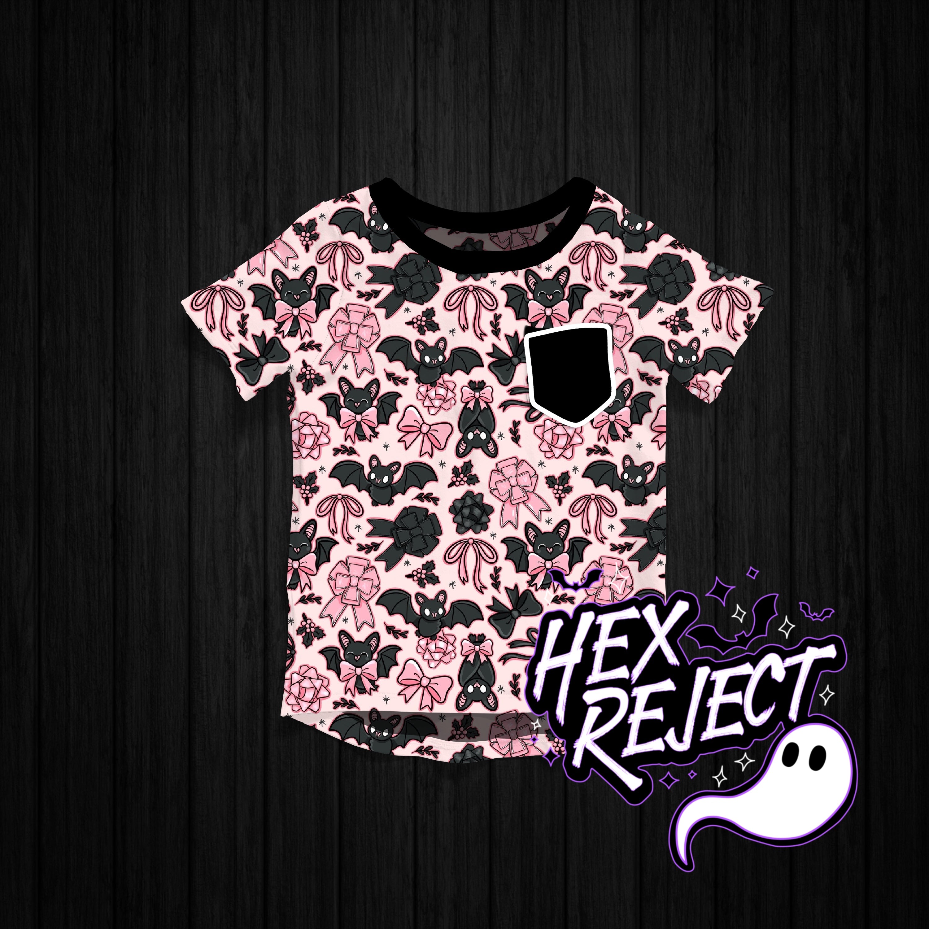 Bats & Bows pocket tee / preorder *arrives by early Nov*