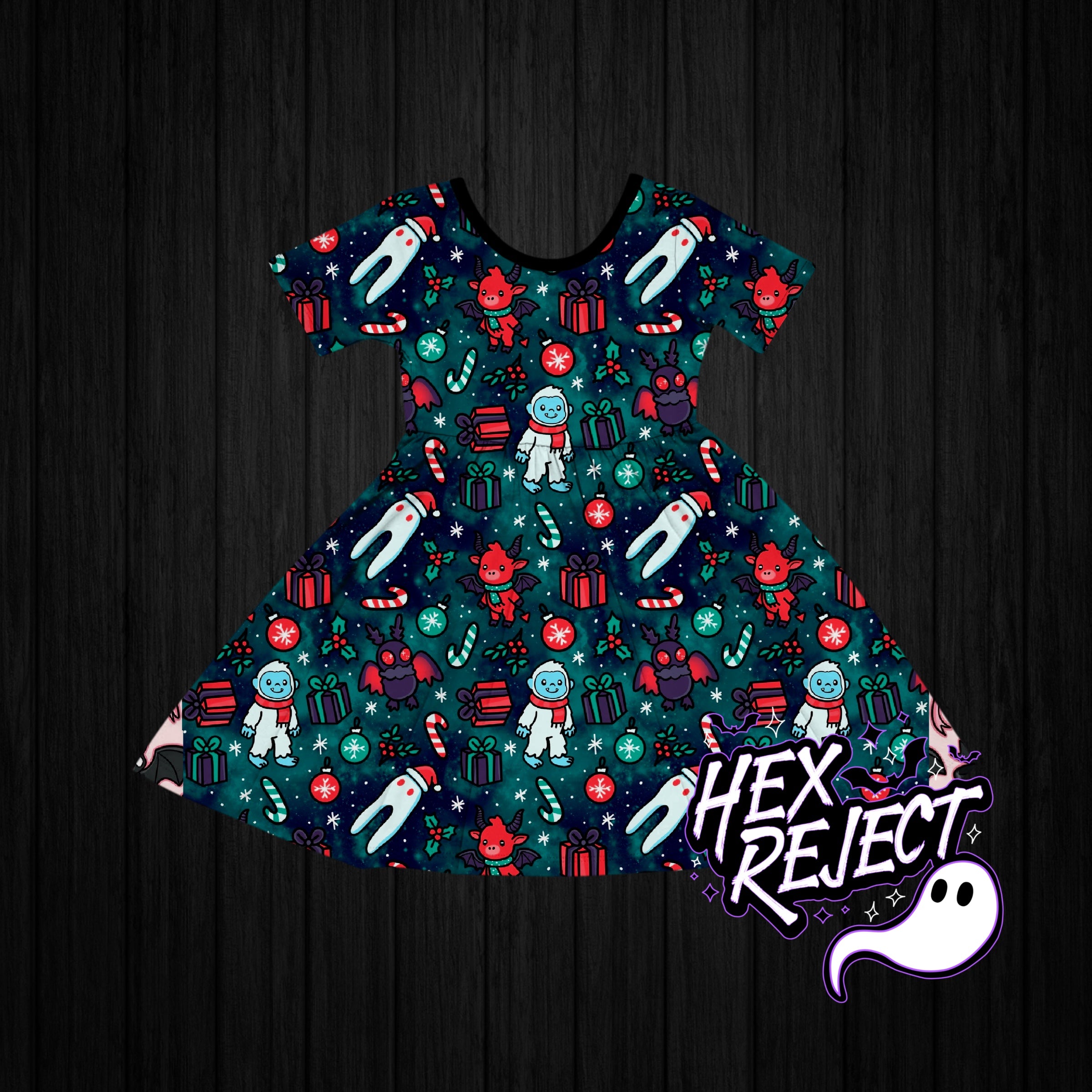 Merry Cryptid twirl dresses / preorder *arrives by early Nov* kids comes with ruffled bottom