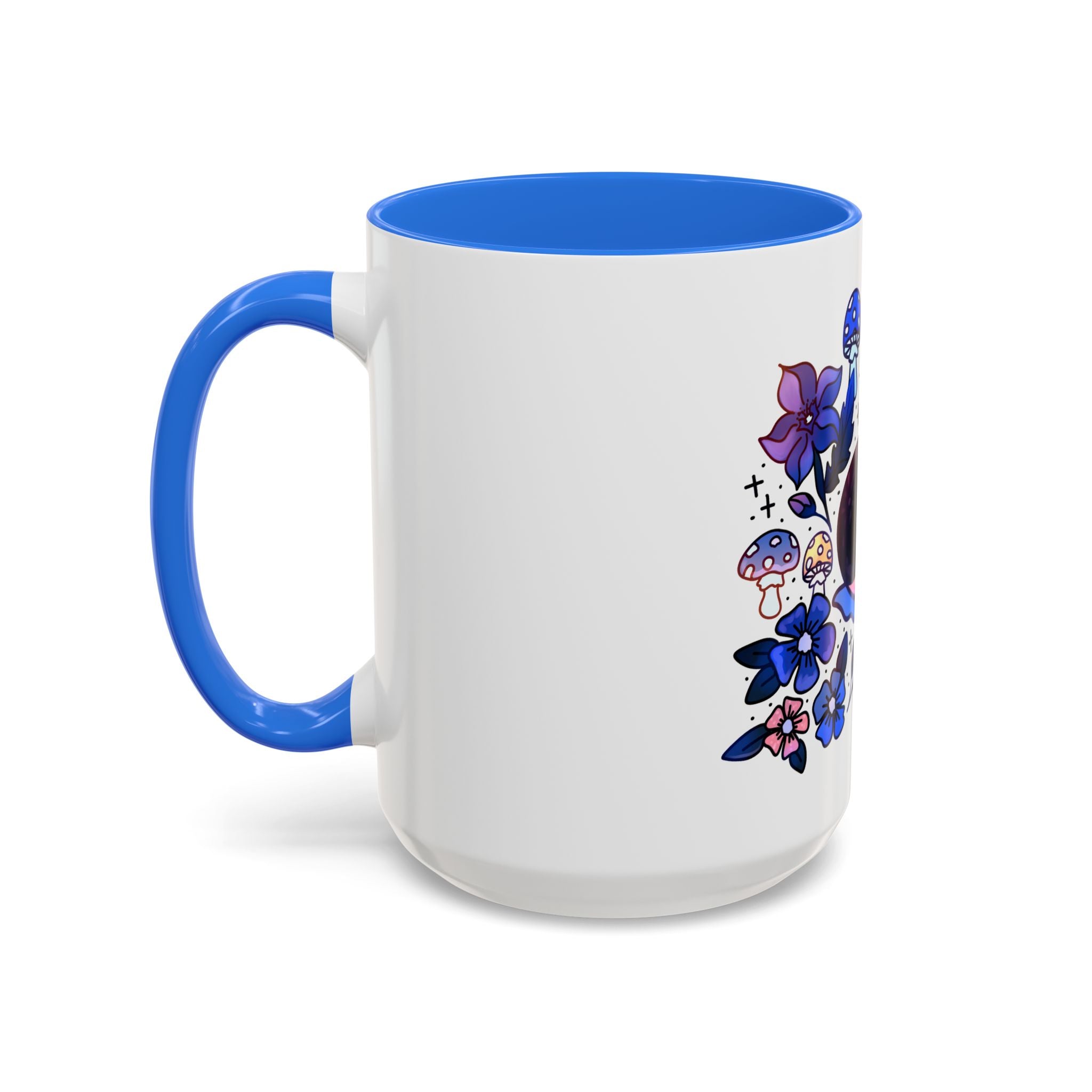 Moonshell Garden Coffee Mug - 11oz & 15oz, Whimsical Floral Design for Nature Lovers