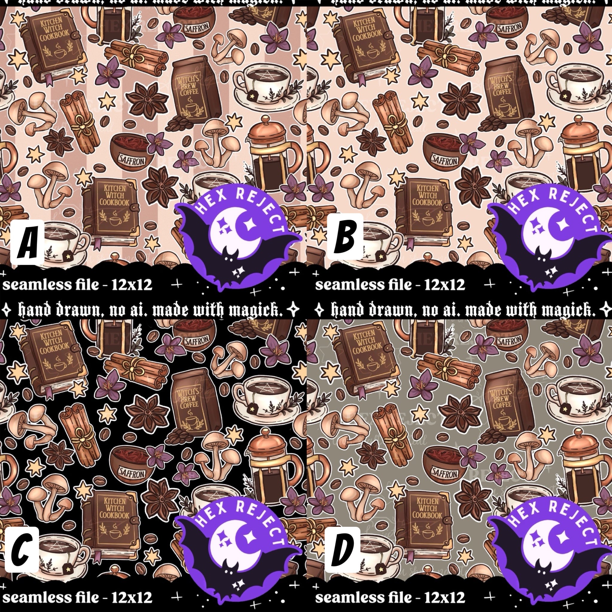 Kitchen Witch Coords - Seamless Files