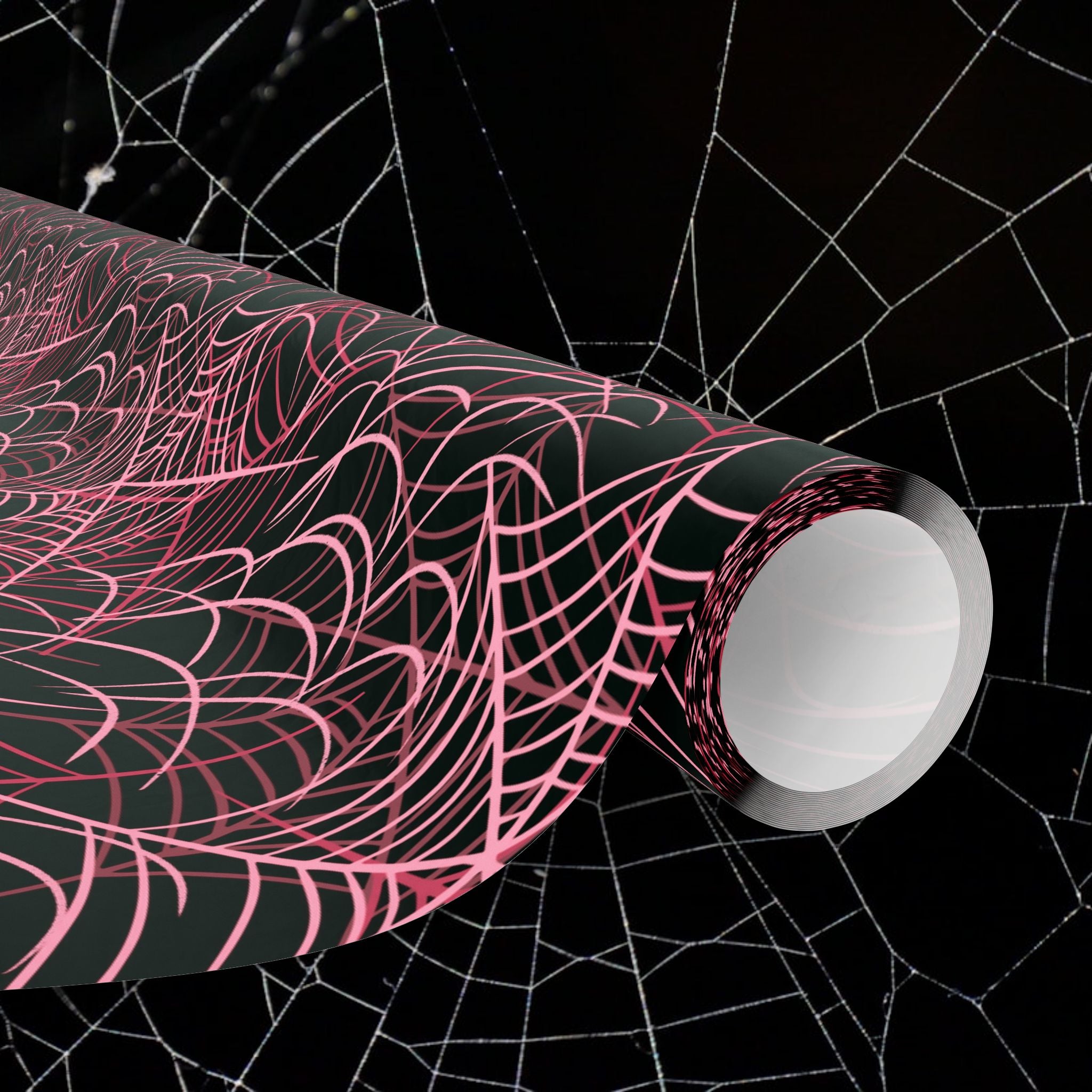 Pink Spiderwebs Wrapping Paper, Gift Wrap for Any Occasion, Unique Gift Packaging, Eco-Friendly, Holiday Wrapping, Birthday Celebration