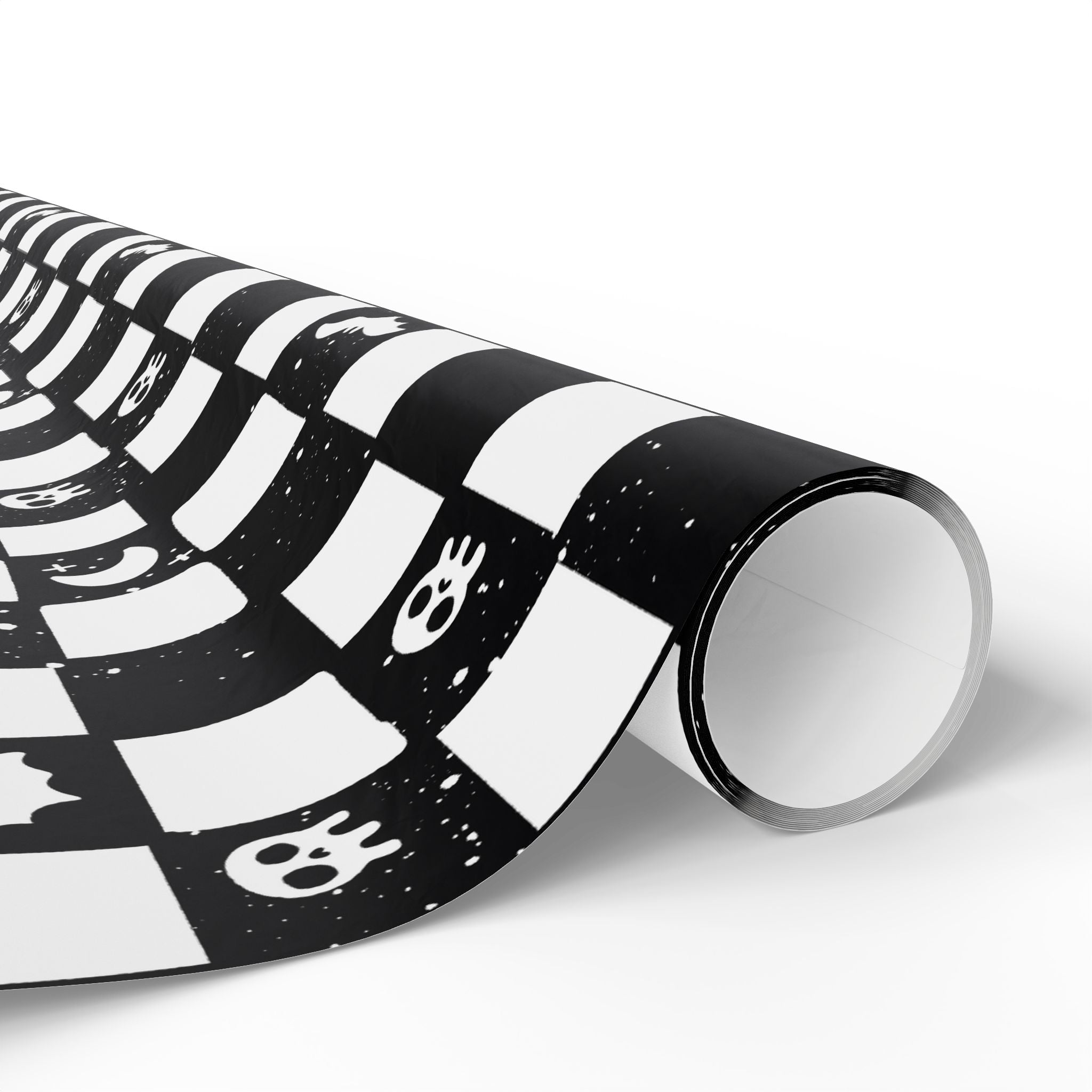 Goth Checkers Wrapping Paper, Gift Wrap for Any Occasion, Unique Gift Packaging, Eco-Friendly, Holiday Wrapping, Birthday Celebration