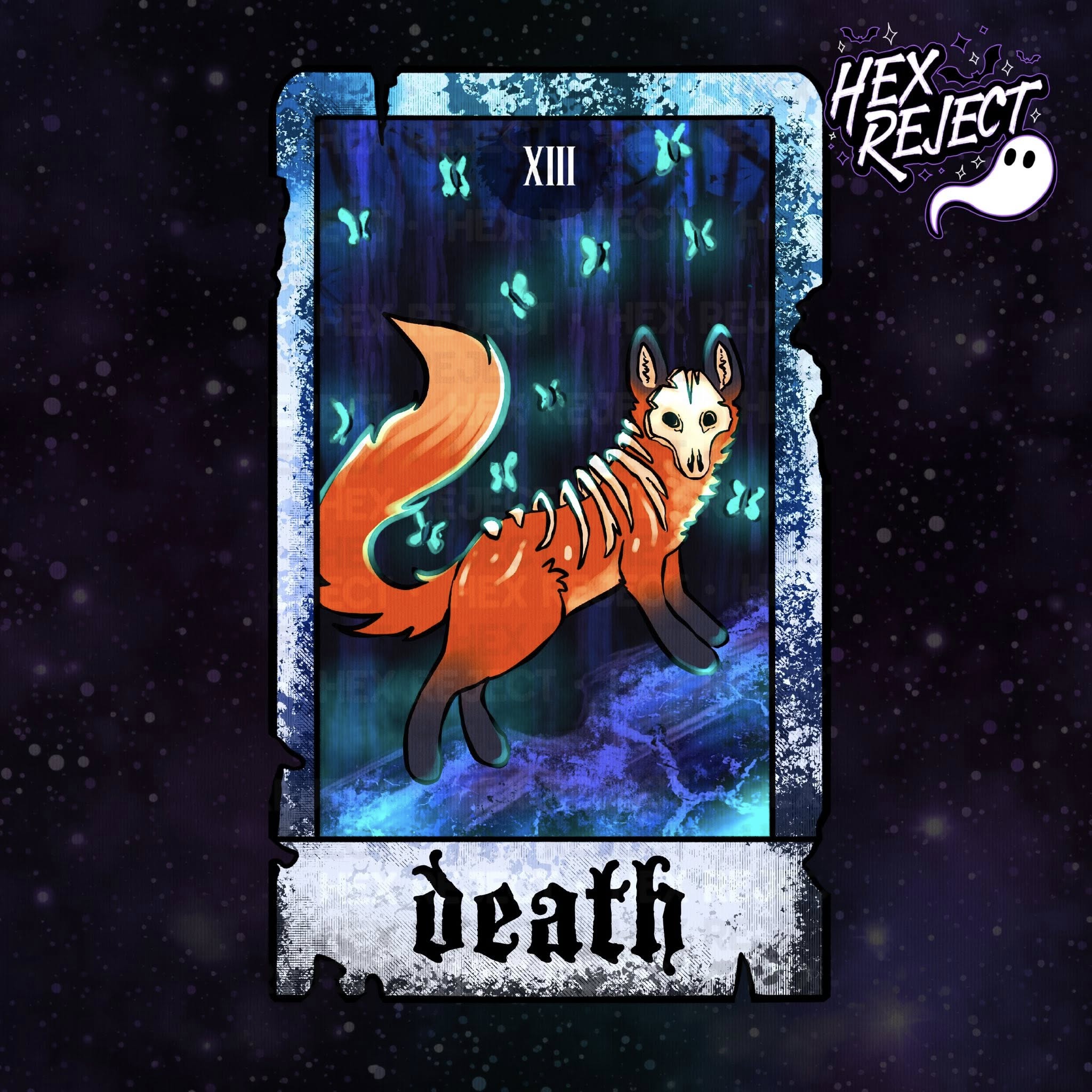 Fox Tarot Revamp - Seamless & PNG files - Hexmas Advent Calendar - Day 7