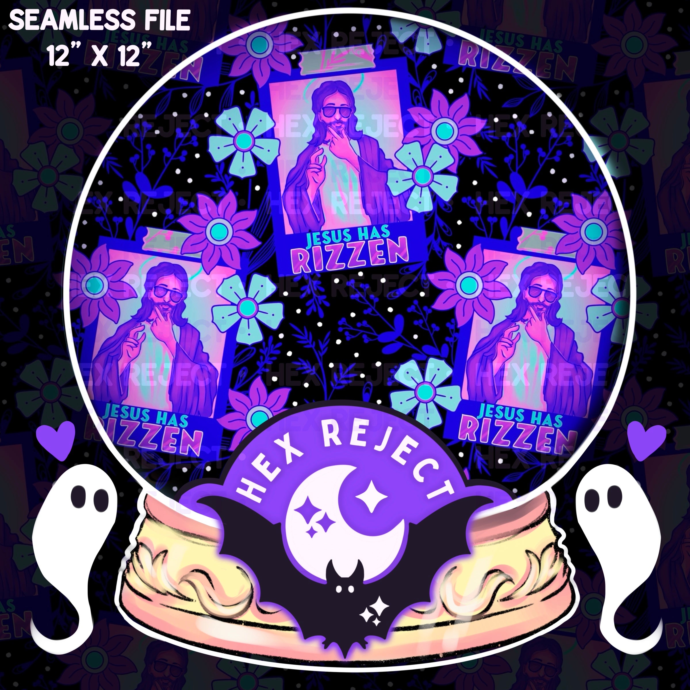 Jesus has rizzen - Seamless file