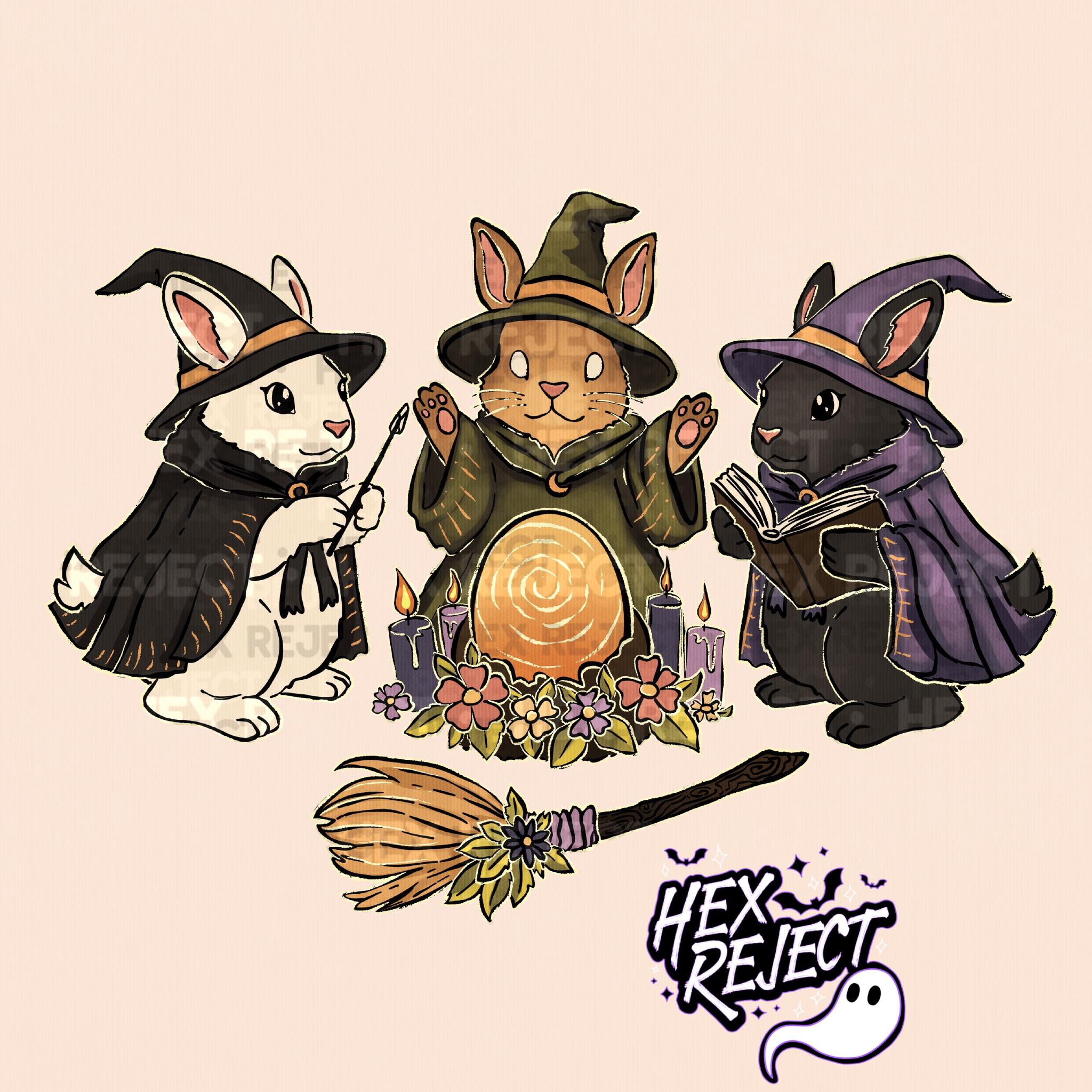 Bunny Witches - PNG / Sub file
