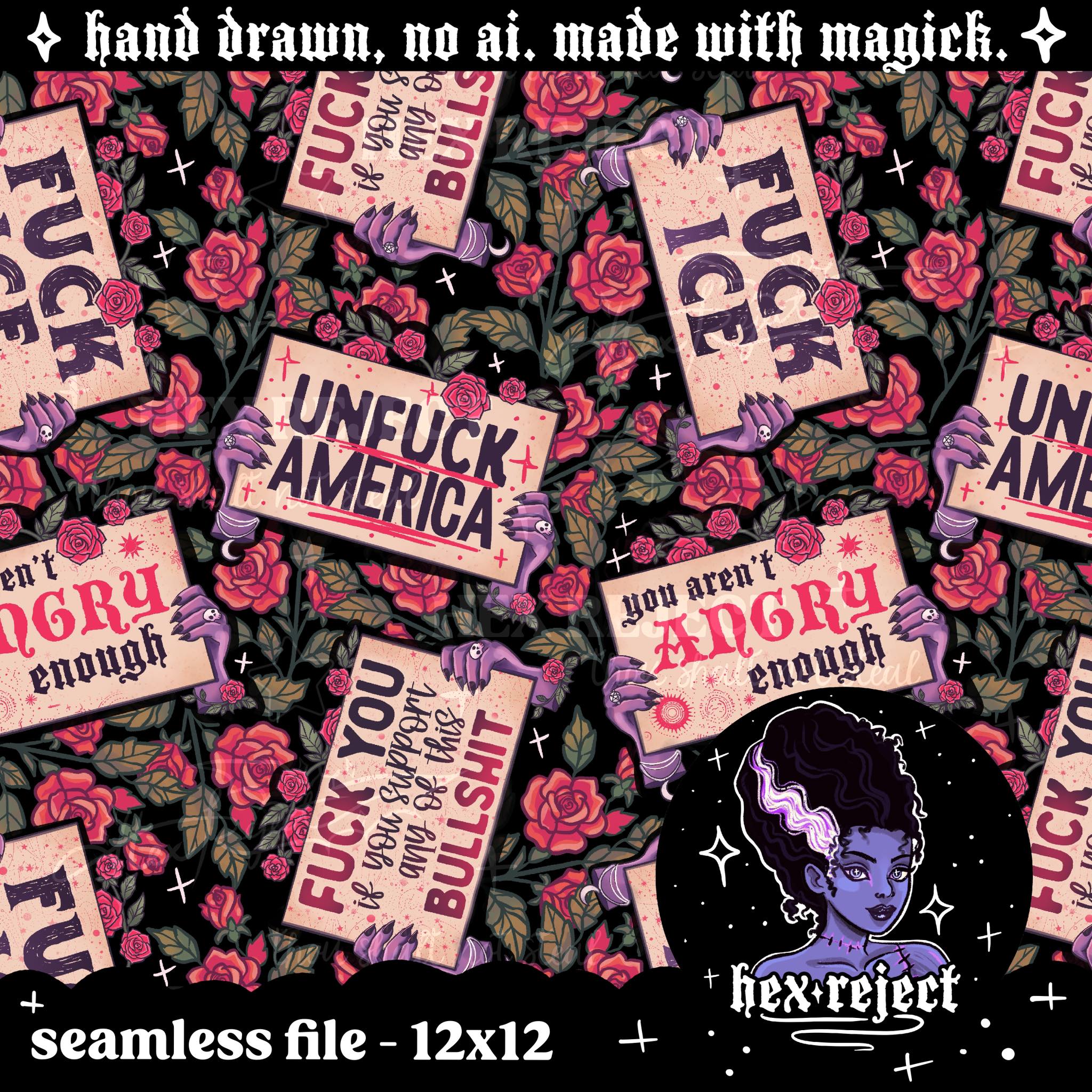 Witchy Protest Signs - Seamless file