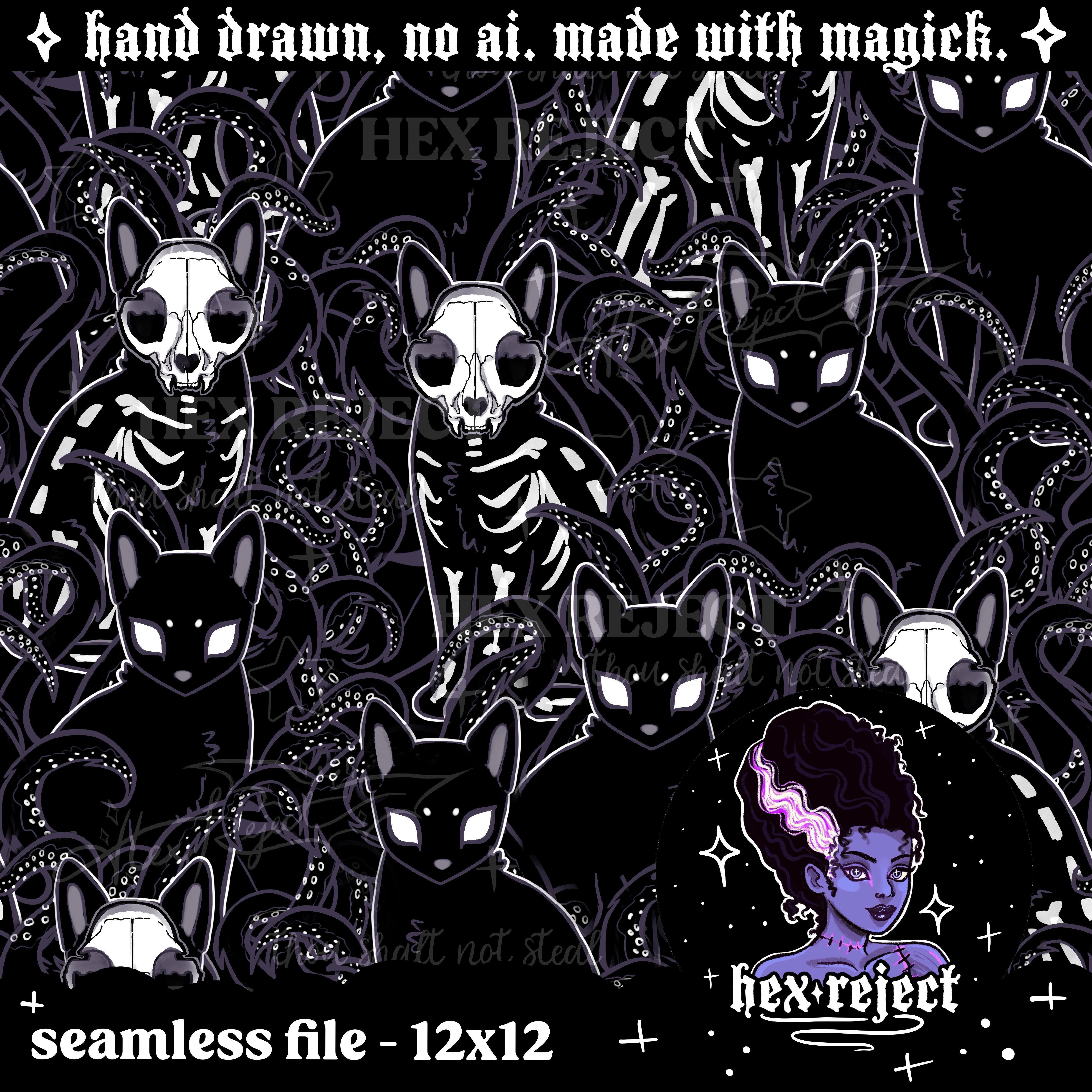 Eldritch - Seamless & PNG files - Hextober 2025