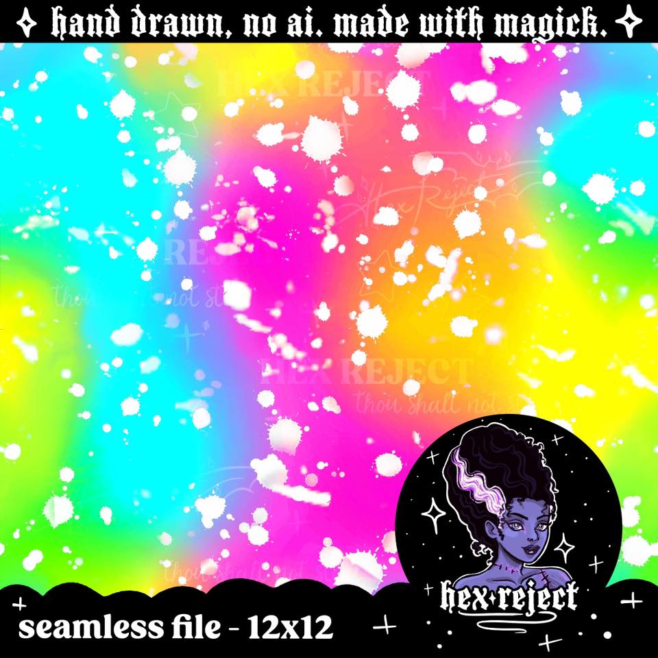 Coord Rainbow Splatter - Seamless Files