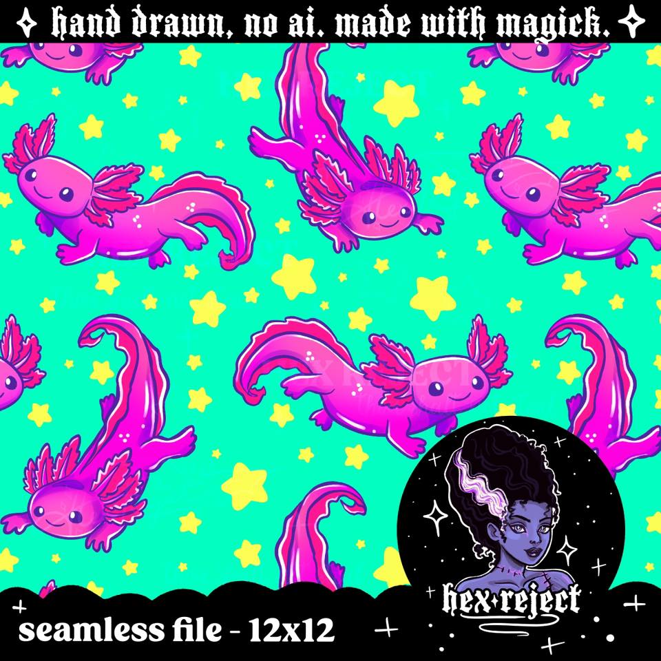 Swim Safe Axolotls - Seamless Files