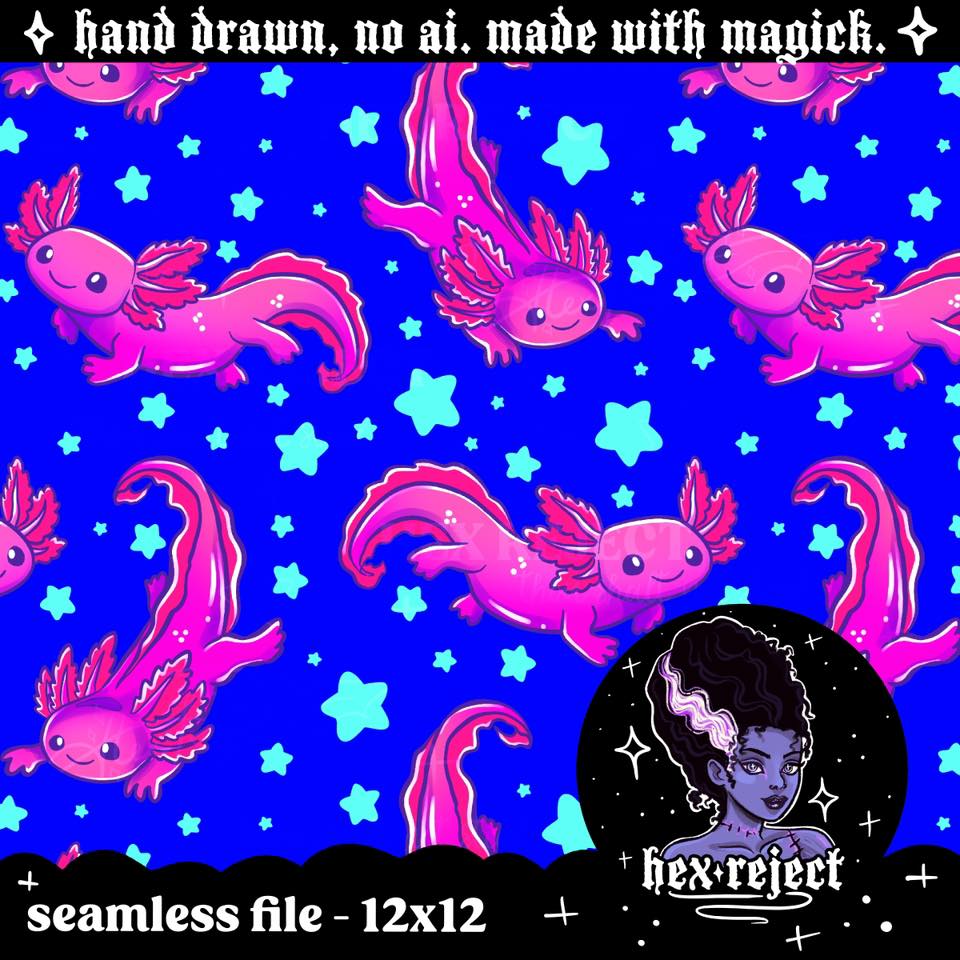 Swim Safe Axolotls - Seamless Files
