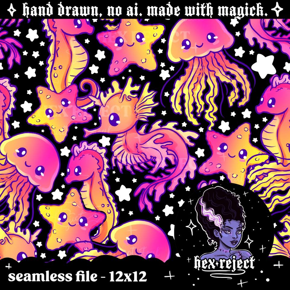 Swim Safe Sea Life - Seamless Files