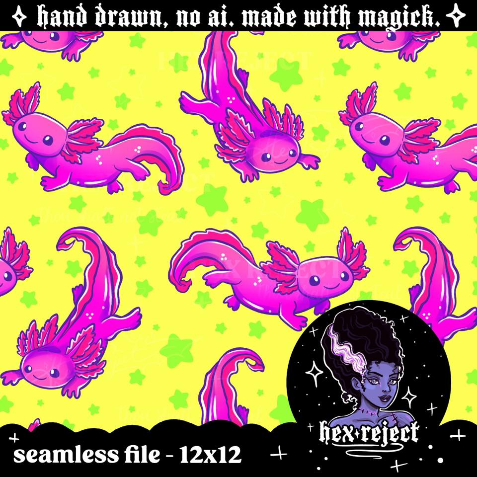 Swim Safe Axolotls - Seamless Files