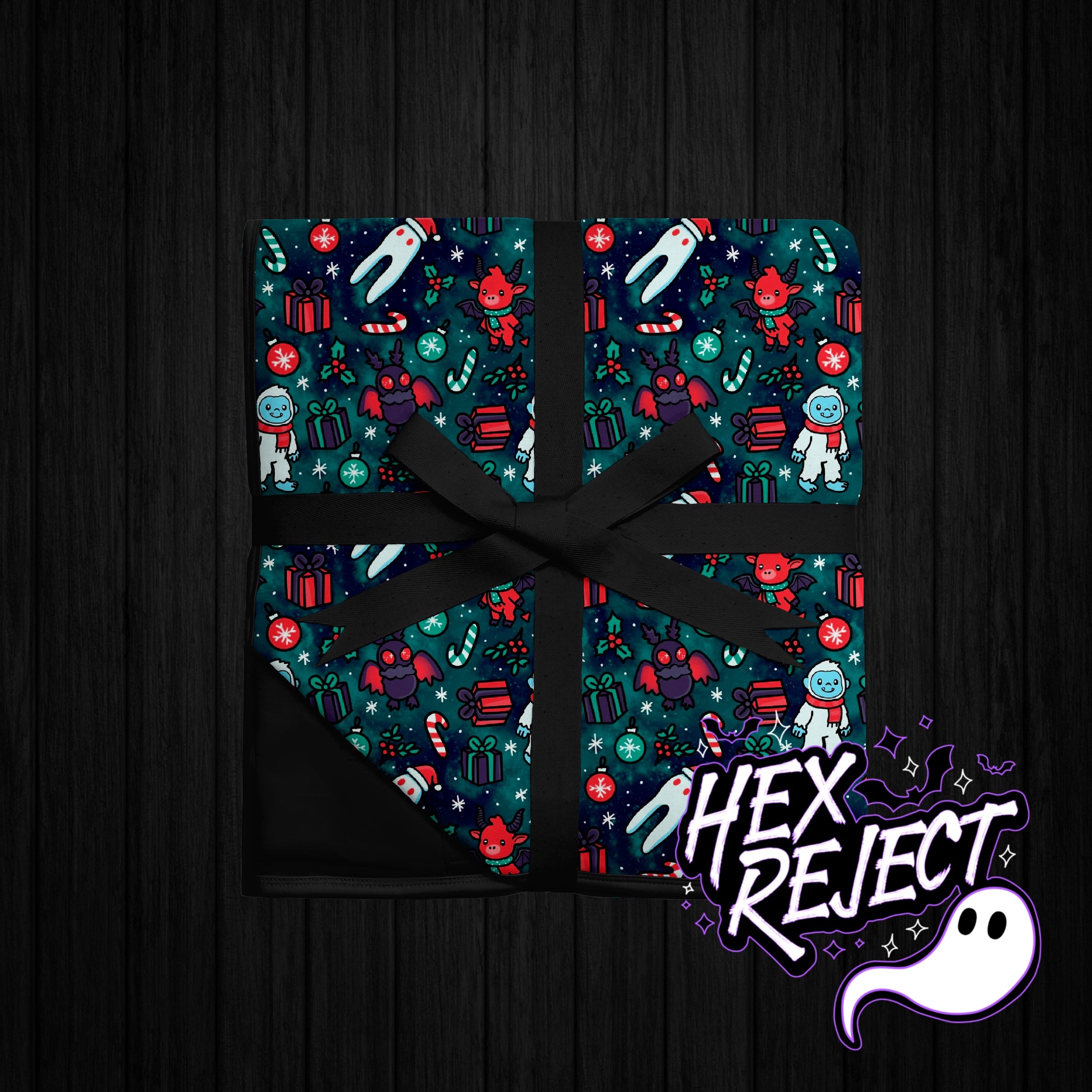 Merry Cryptid Double Layer Bamboo Blanket / 50"x60" / 1.0 TOG / preorder *arrives by early Nov*