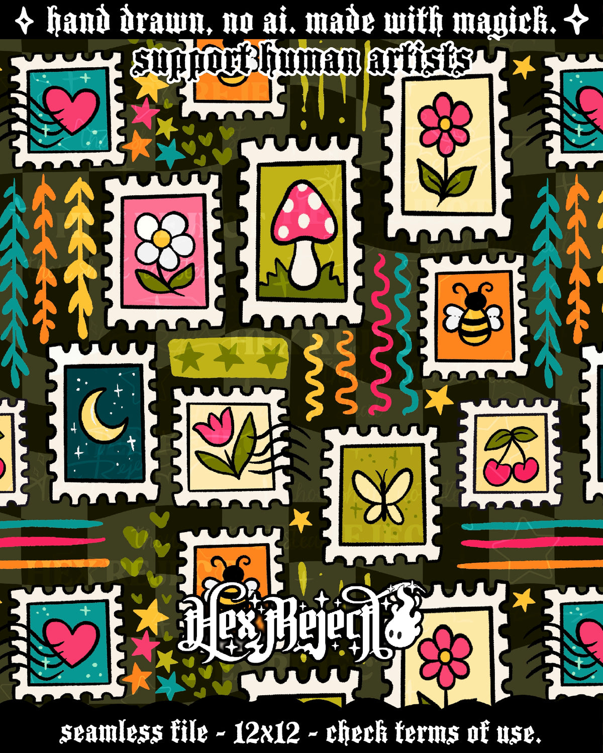 Day Three - Whimsy Stamps : Hextober - Seamless Coord file
