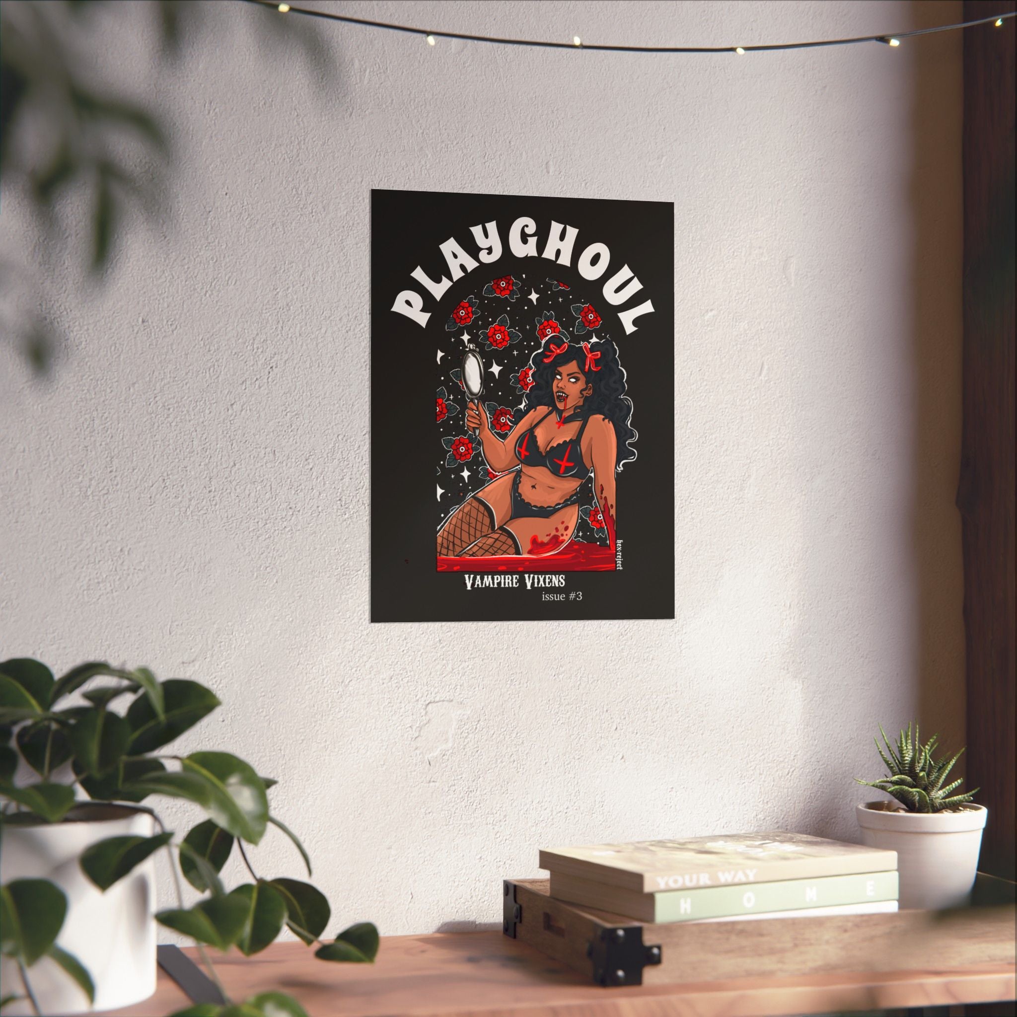 Vampire Vixen PLAYGHOUL vertical matte poster
